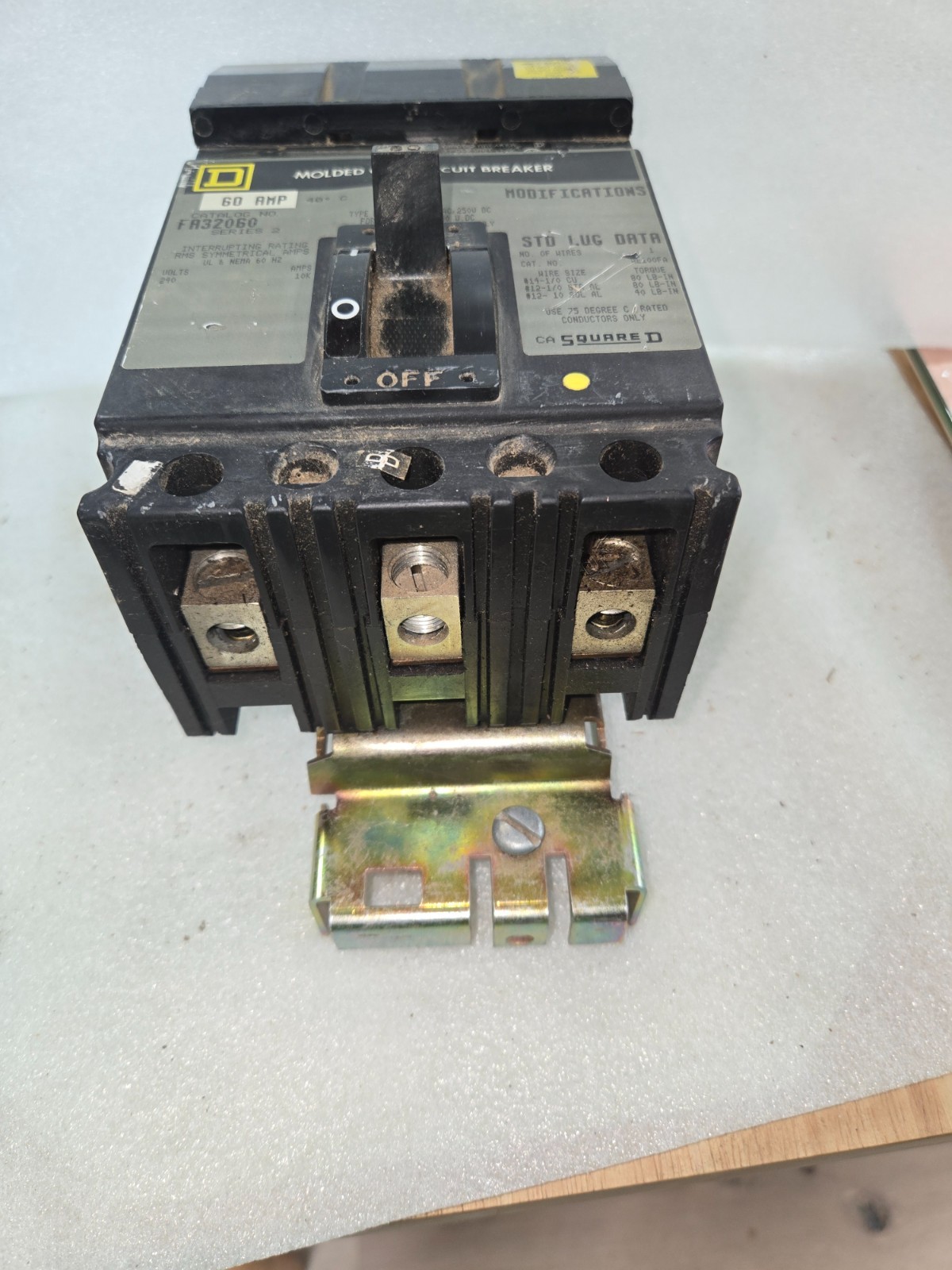 Square D 60 Amp I-Line Circuit Breaker 240 VAC 3 Pole FA32060