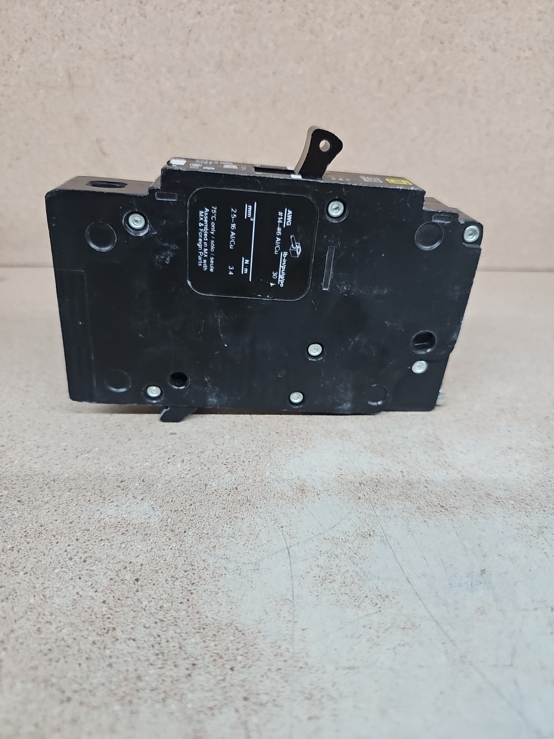1) Square D EDB14020 1 Pole 20 Amp 277V HACR Type EDB Bolt On Circuit Breaker