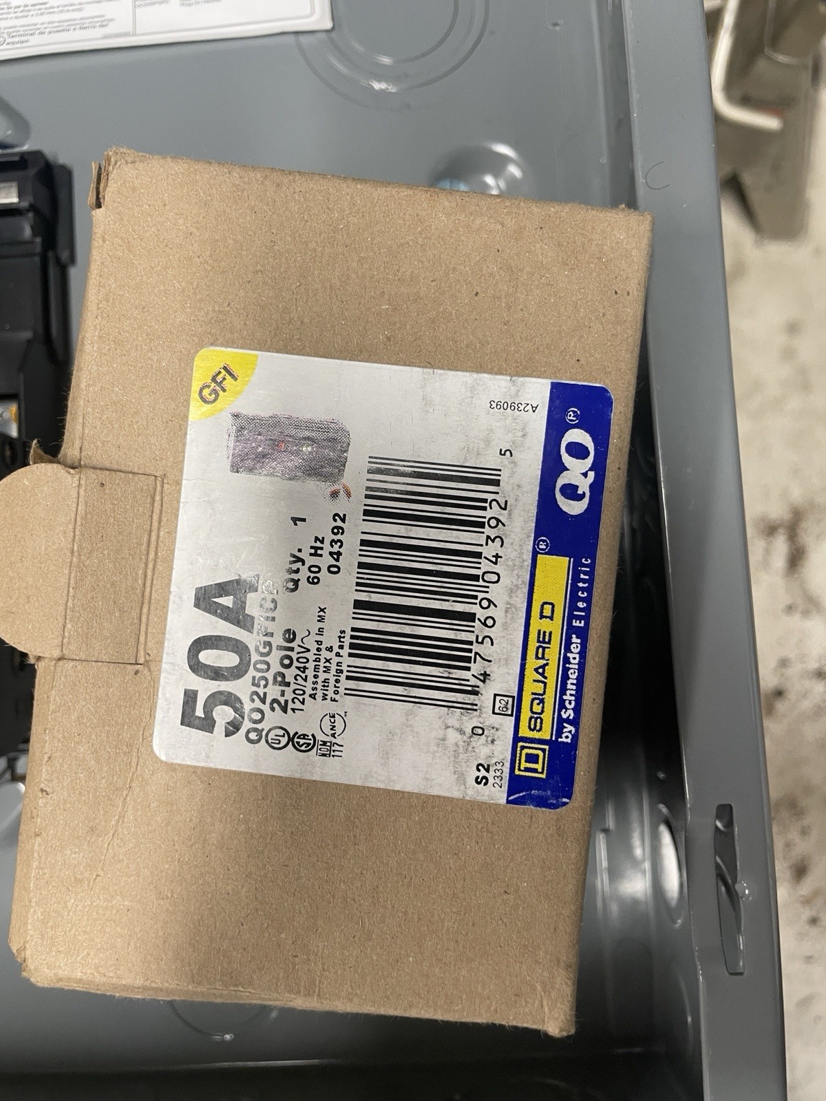 NEW ORIGINAL QO250GFI SQUARE D QO 2 POLE 50AMP GFCI GROUND-FAULT CIRCUIT BREAKER