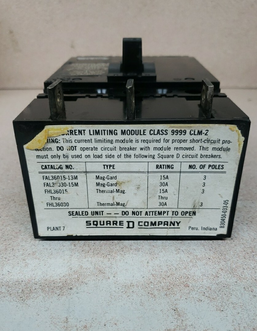 Square D FAL36015 Molded Case Circuit Breaker 3P 15 Amp 240/480/600V