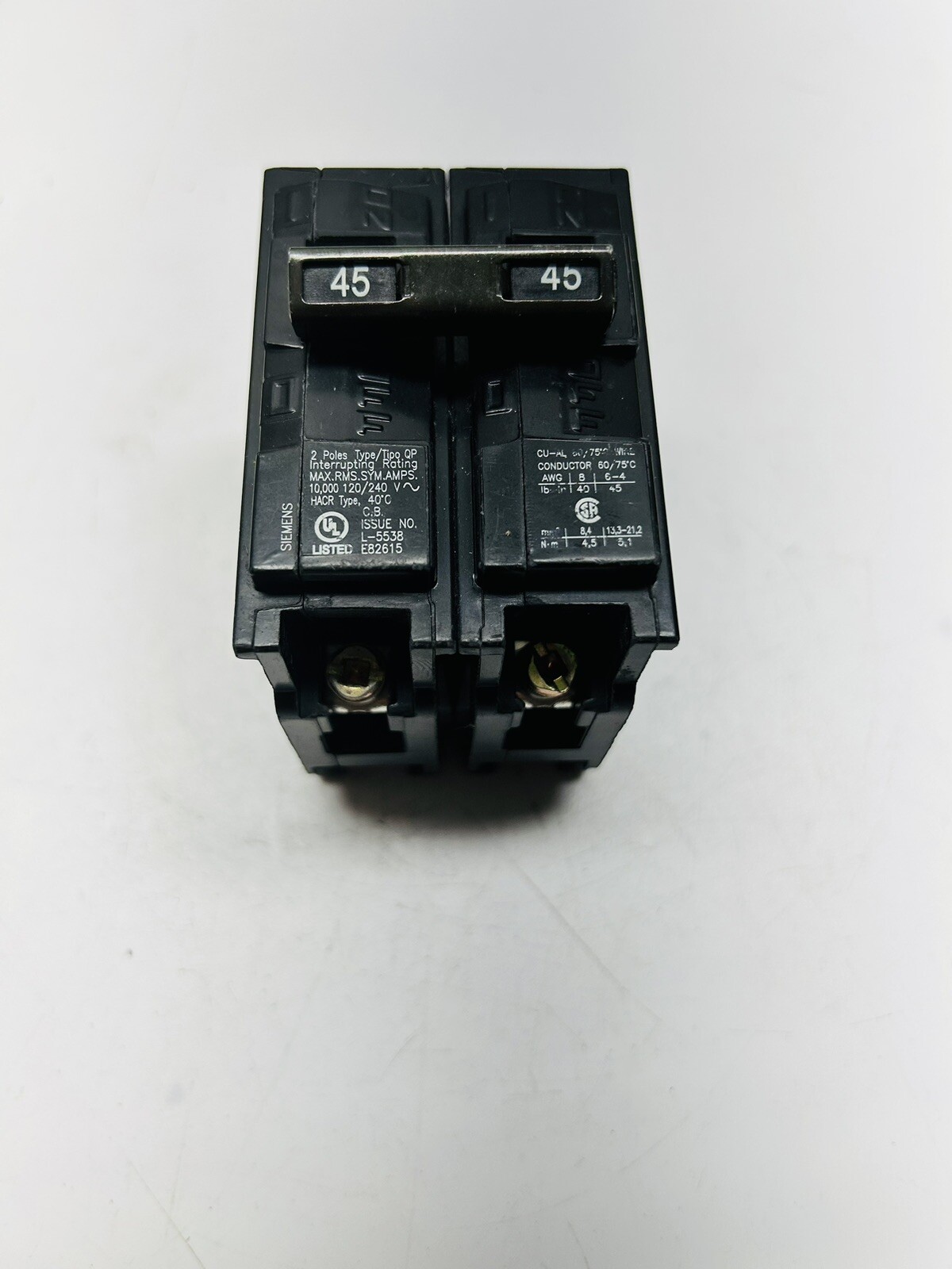 Q245 45-Amp Double Pole Type QP Circuit Breaker