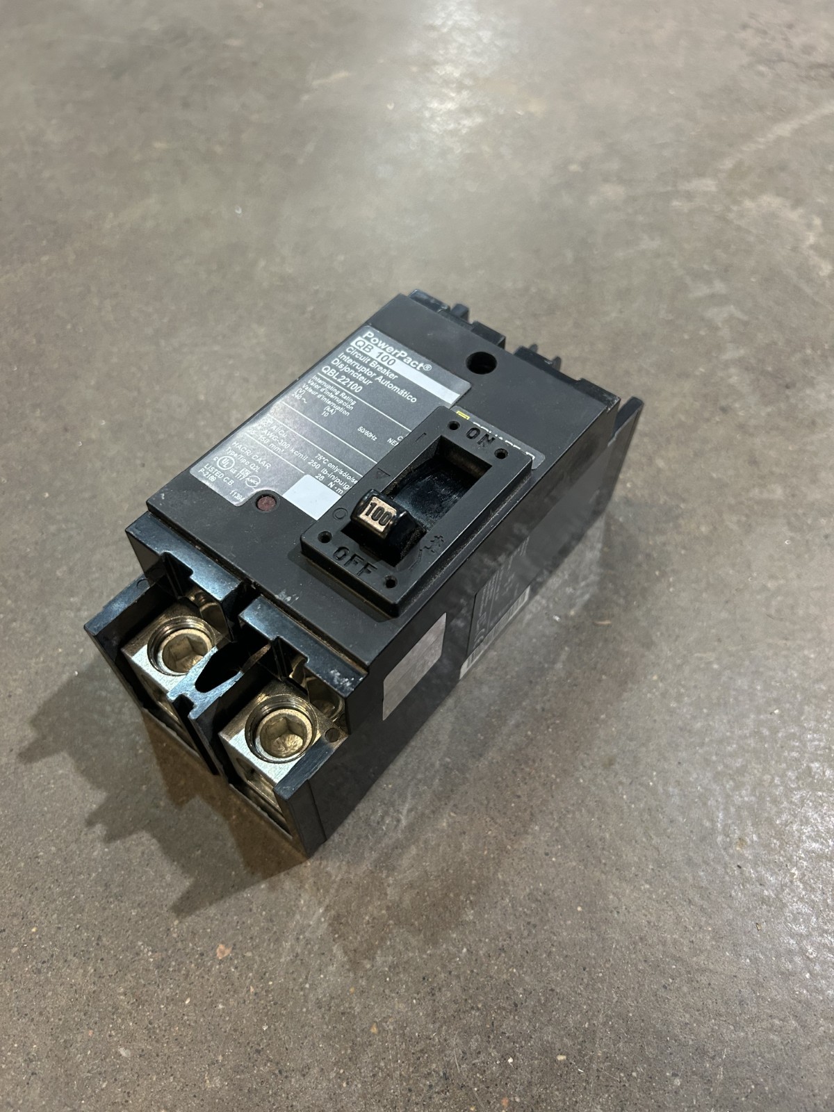 Square D 2 Pole Circuit Breaker – 100Amp (QBL22100)