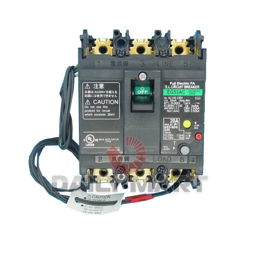 New In Box FUJI EG53AC Circuit Breaker 3P 50A