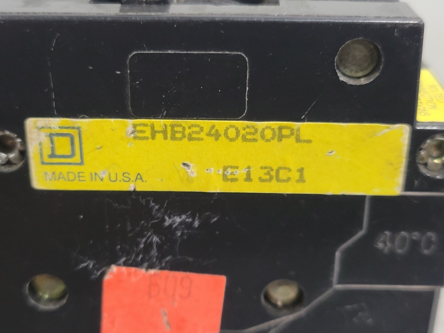 SQUARE D EHB24020PL 20 Amp, 2 Pole, 480Y/277 volts Circuit Breaker w/ Auxiliary