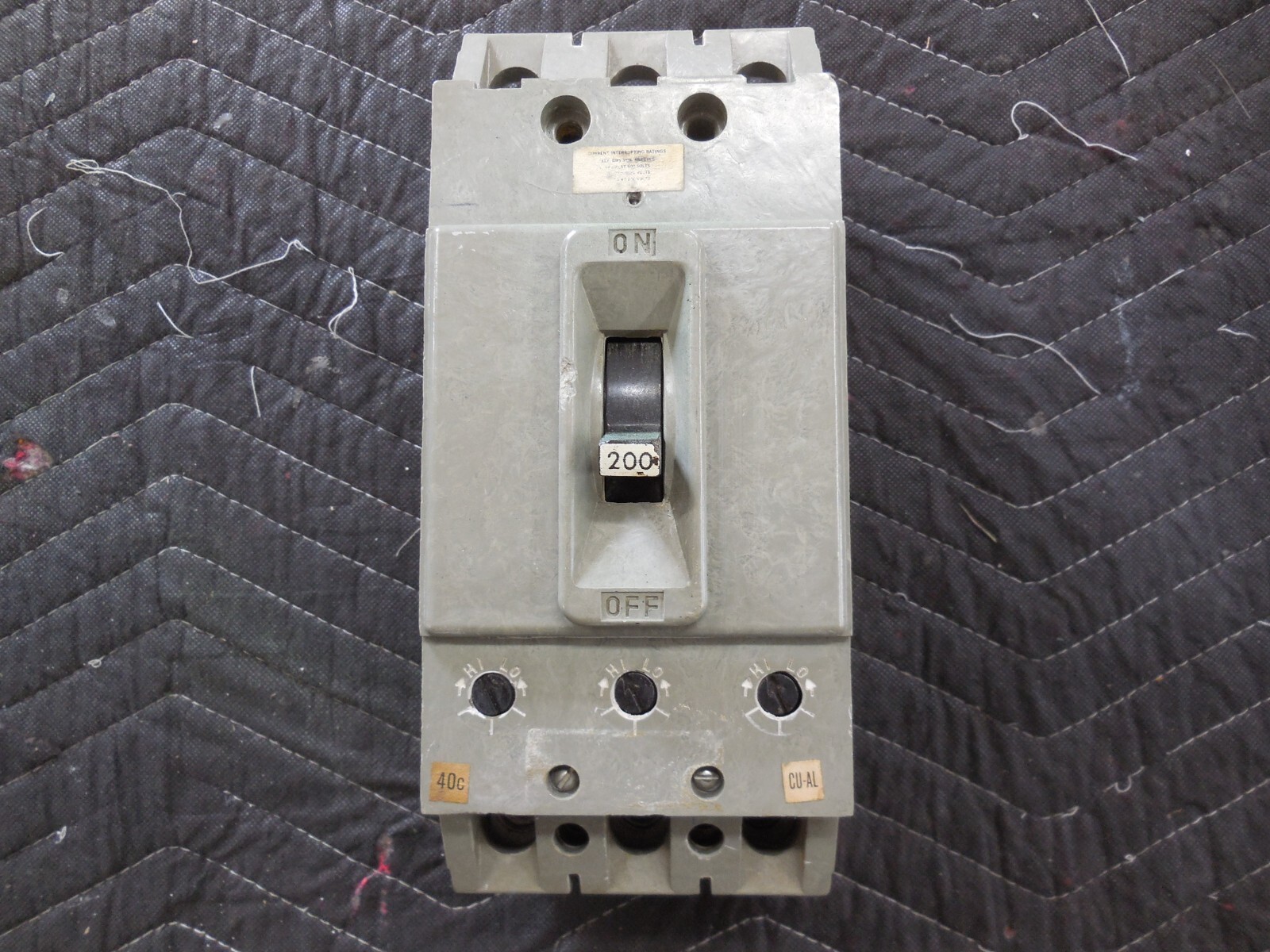 Federal Pacific HFJ631200 3P 200A 600V Breaker – Used – Cosmetic Repair