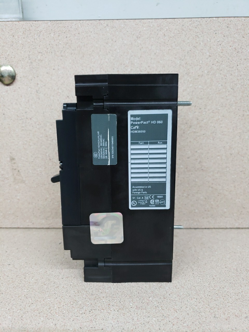 Square D HDM36050 50A 3P Molded Case Breaker