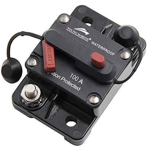 Marine Circuit Breaker for Boat Trolling w/ Manual Reset,Water Proof,12V- 48V DC