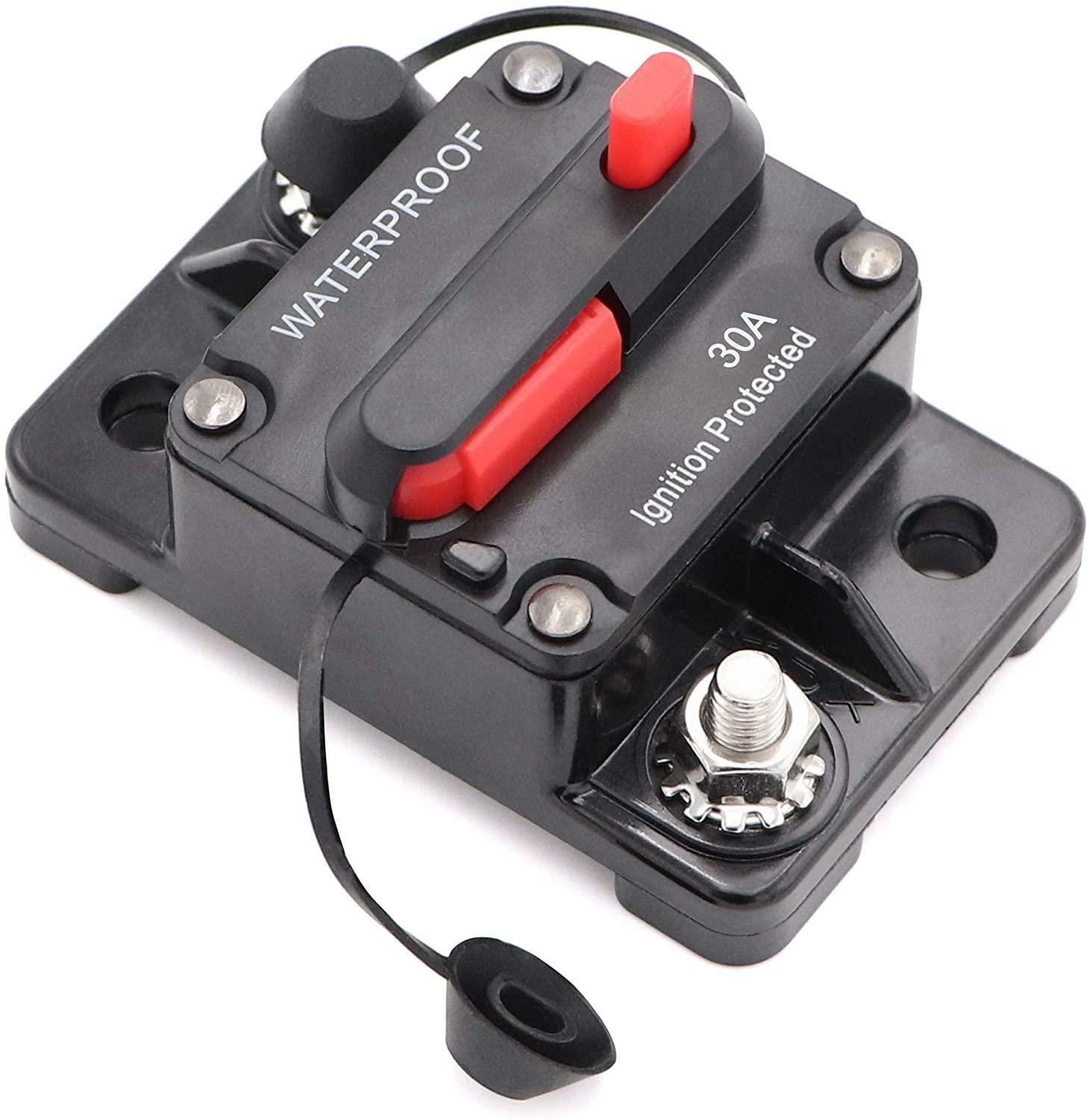 30A 50A 70A Automotive Marine Circuit Breaker with Manual Reset Surface-Mount