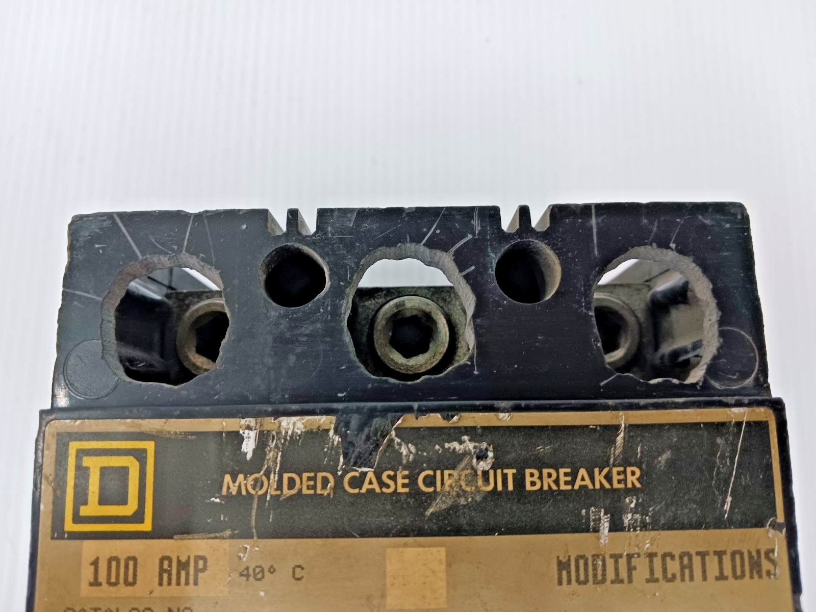 Square D 100 Amp Molded Case Circuit Breaker 3 Pole 600 VAC 25kA KAL36100 (Flaw)