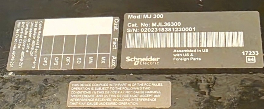 Circuit breaker, PowerPacT M, 400A, 3 pole, 600VAC, 25kA, lugs, ET 1.0, 80%