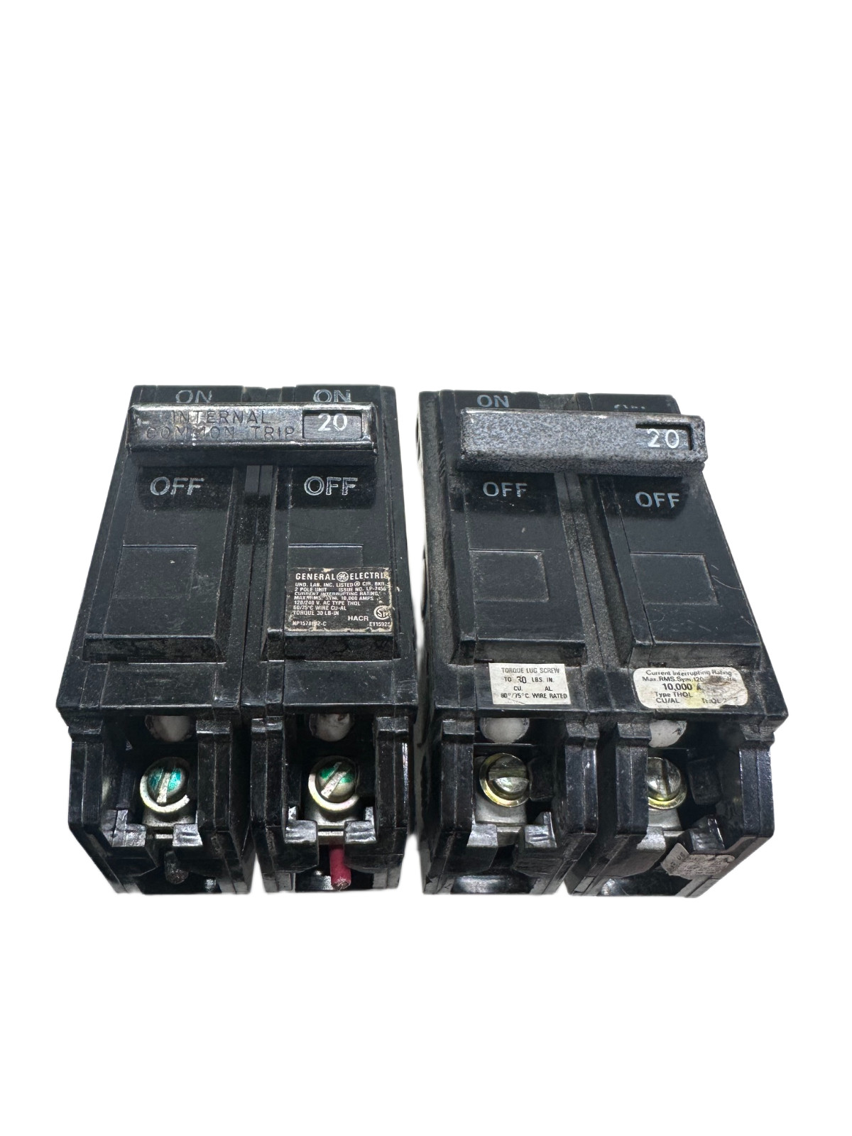 GE General Electric THQL220 20A 2Pole Type THQL Circuit Breaker (LOT OF 2) 🔥