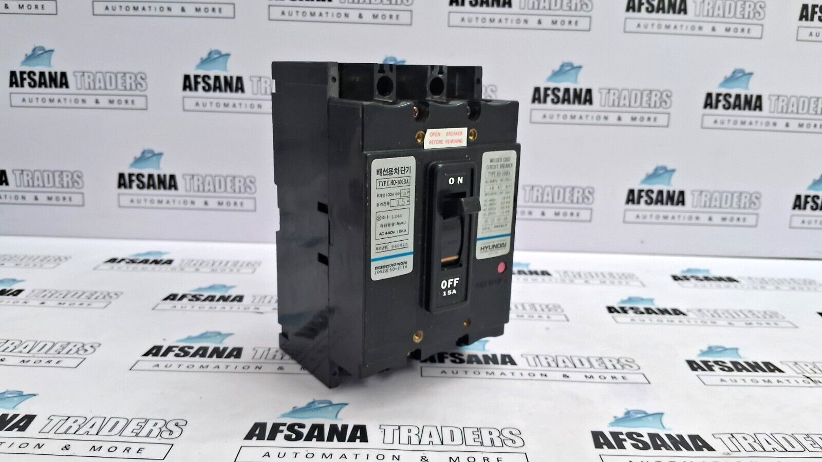 Hyundai circuit breaker ho-100ba 15A 3p ac440v 18ka