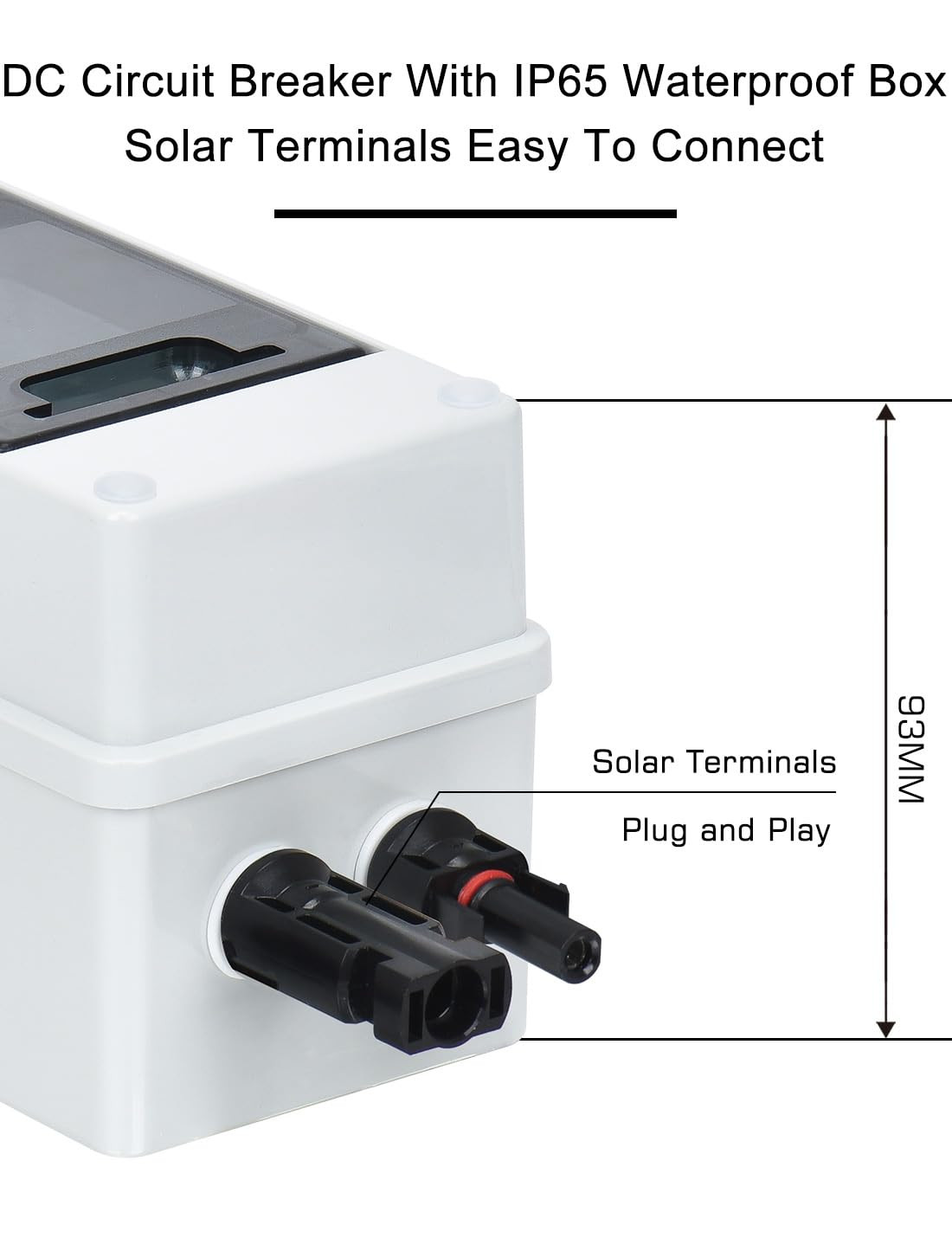 DIHOOL 20 Amp Dc Circuit Breaker with Electrical Pv Disconnect Box for Solar Pan