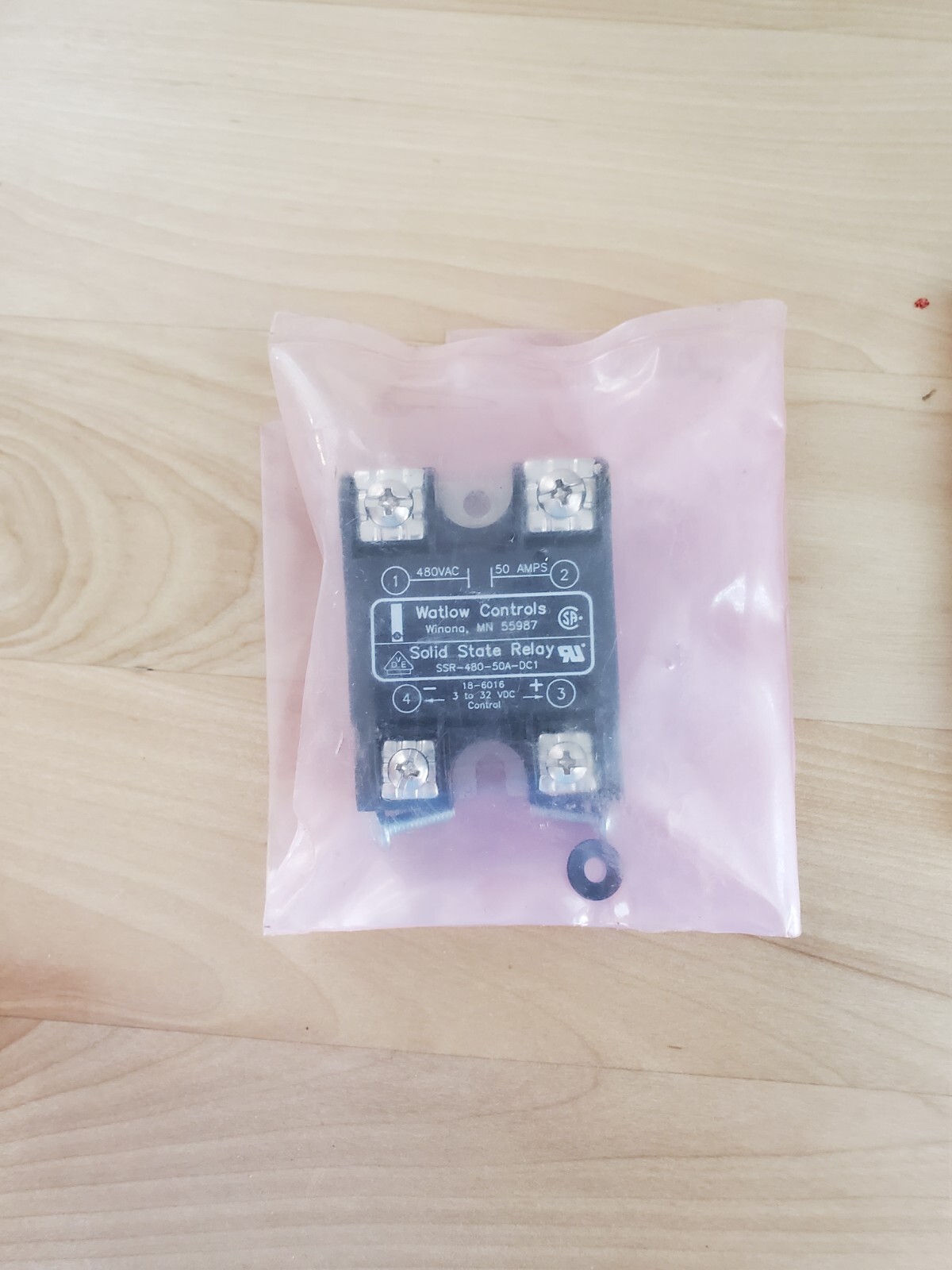 WATLOW CONTROLS SOLID-STATE RELAY 50A, 480V, CAT# SSR-480-50A-DC1 **NEW**