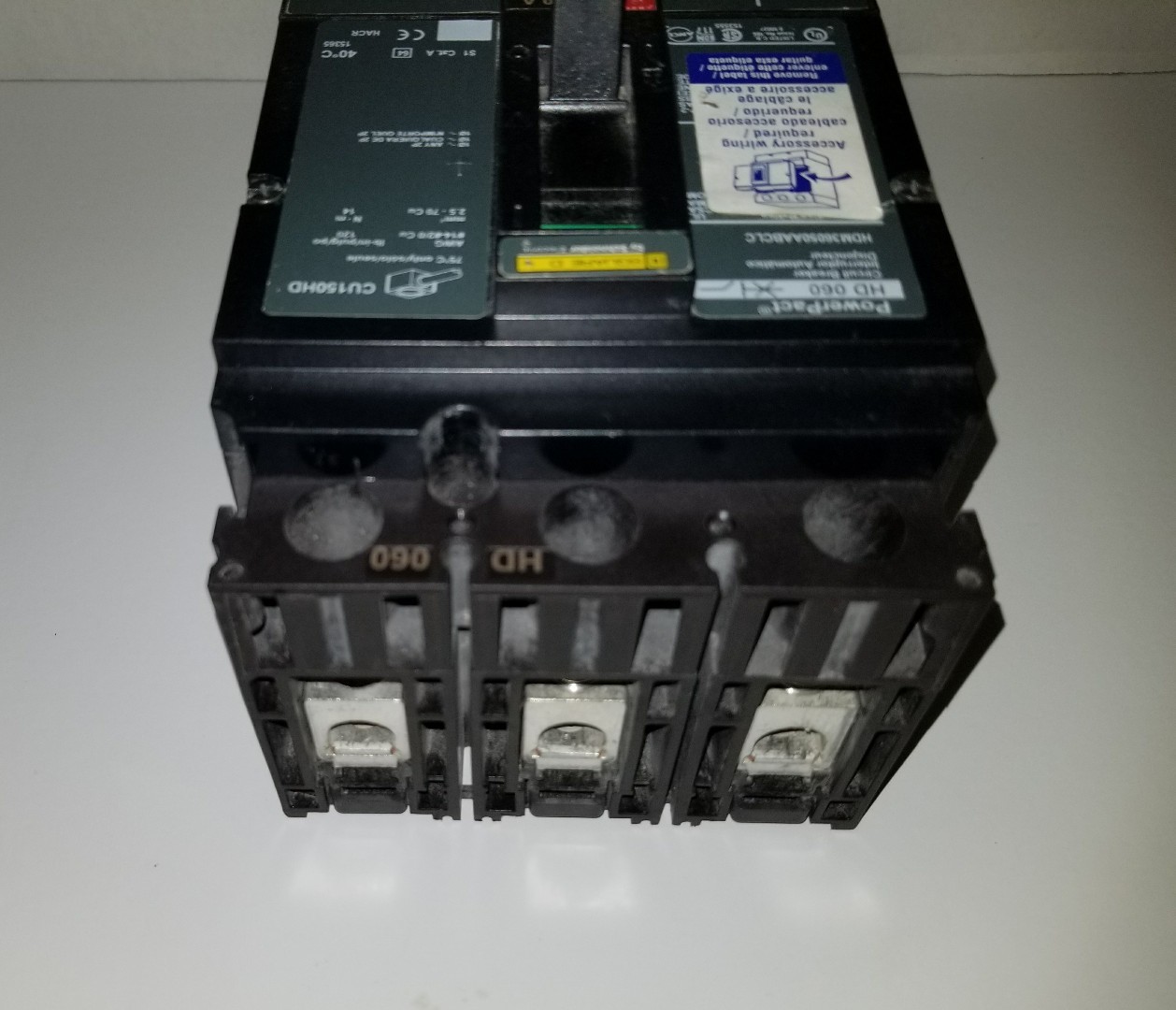 Square D 3 Pole 50A 600V Cat# HDM36050AABCLC