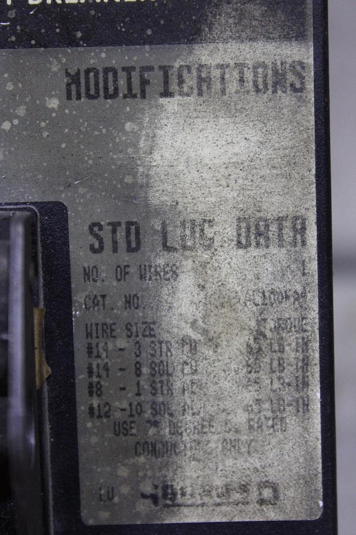 SQUARE D I-LINE CIRCUIT BREAKER FC34060 60 AMP 480 VOLT 3-POLE *DAMAGED TAG*