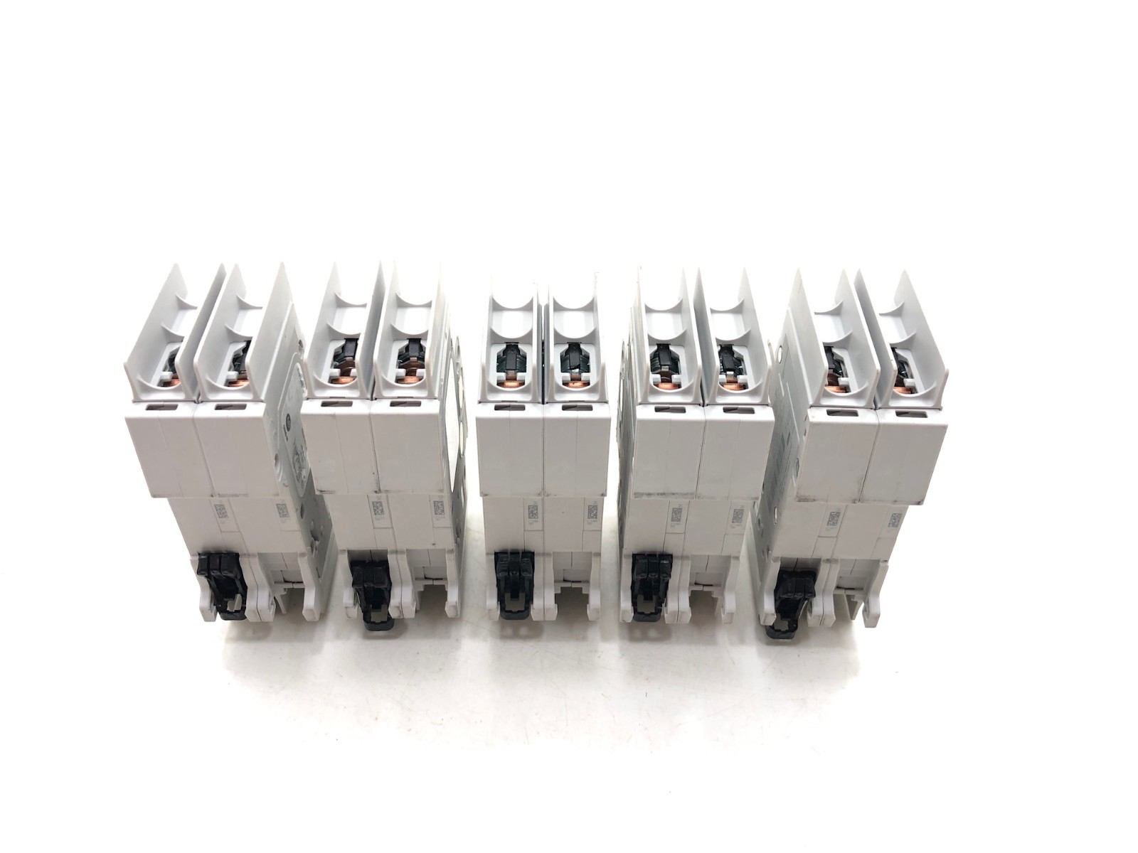 Lot (5) Allen Bradley 1489-M 10A 2-Pole Trip Thermal-Magnetic Circuit Breakers