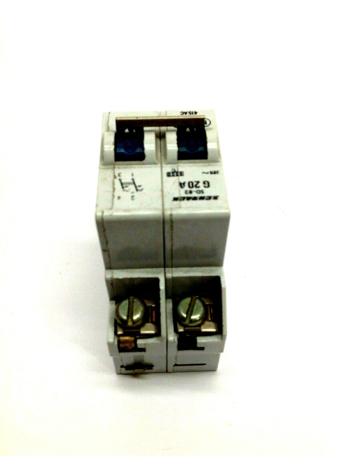 Schrack SD-82 G 20A 2 Pole Din Rail Circuit Breaker 415 VAC