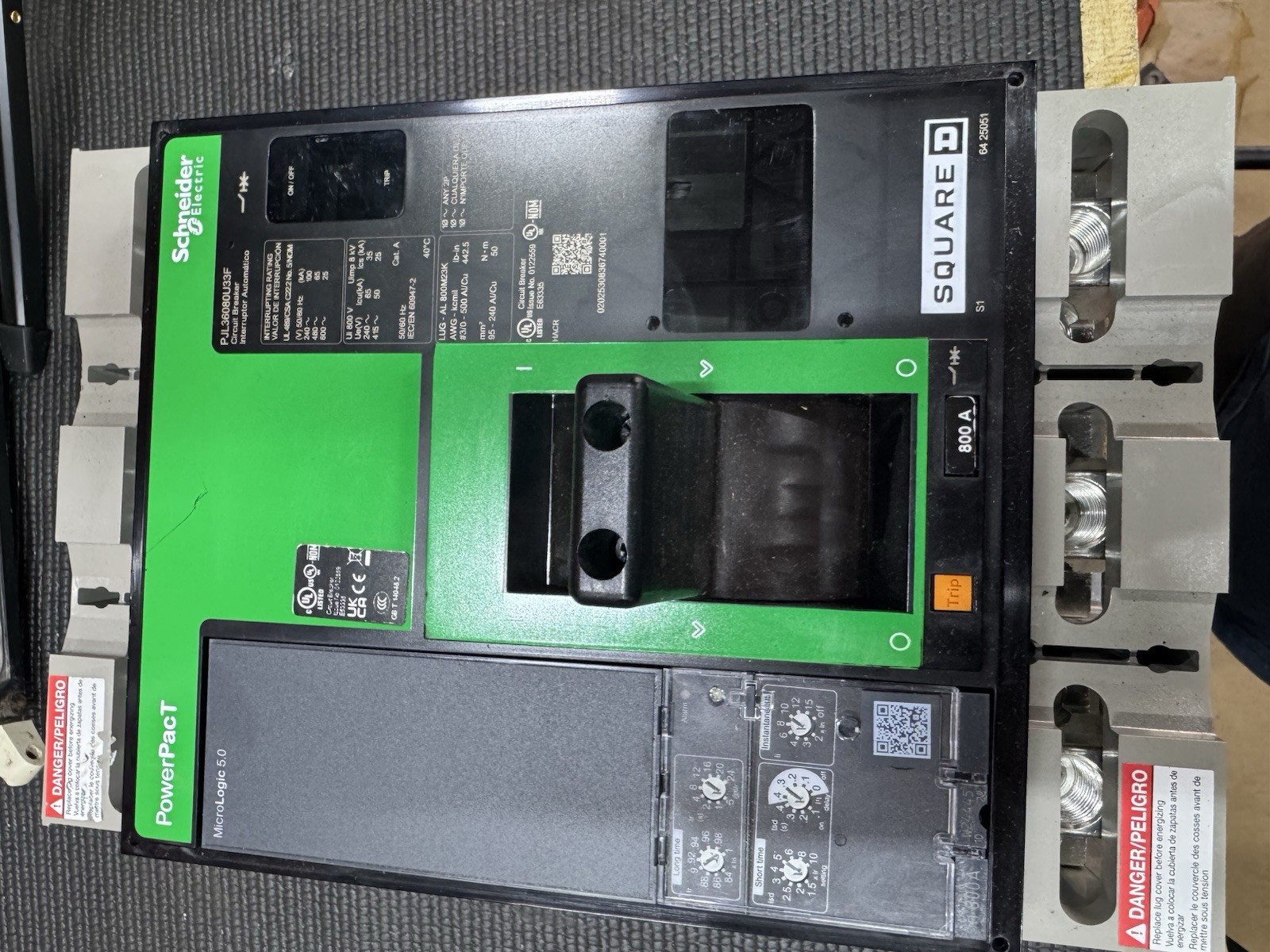 Schneider Electric PJL36080U33F Square D PowerPact PJ 800 Breaker