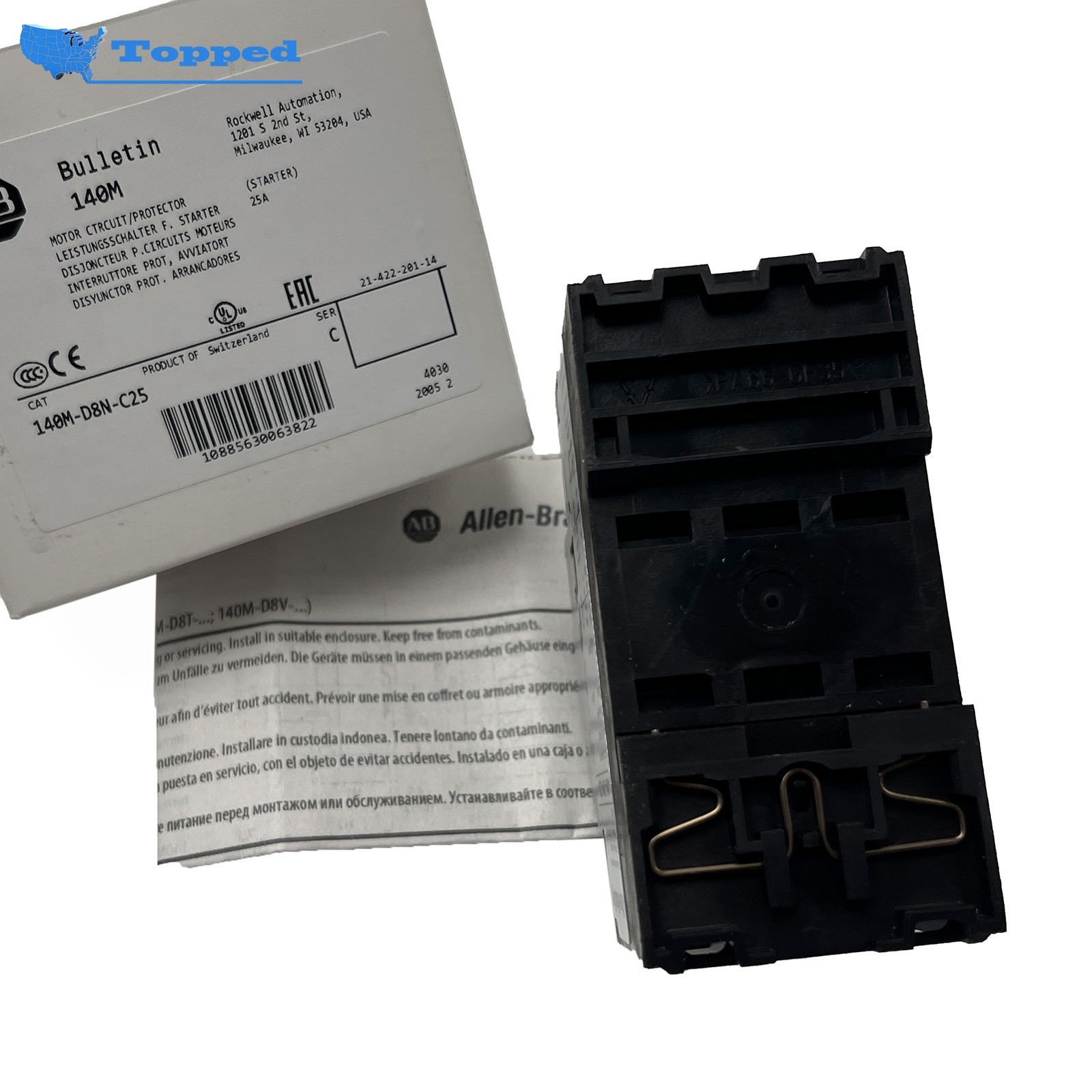 140M-D8N-C25 Motor Protector 25A Starter for Allen Bradley