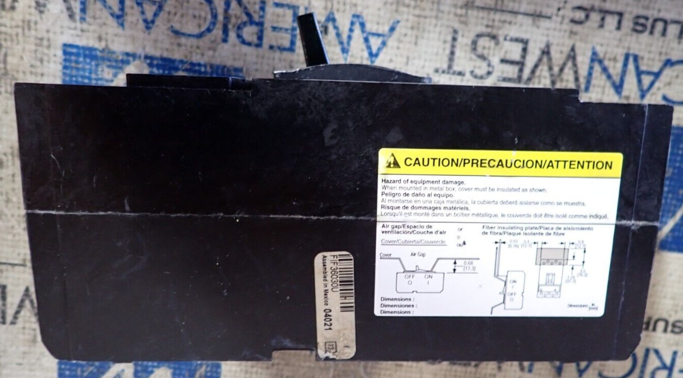 Square D FIL36030 30 Amp 600 VAC 3 Pole 200kA@480v Circuit Breaker – TESTED
