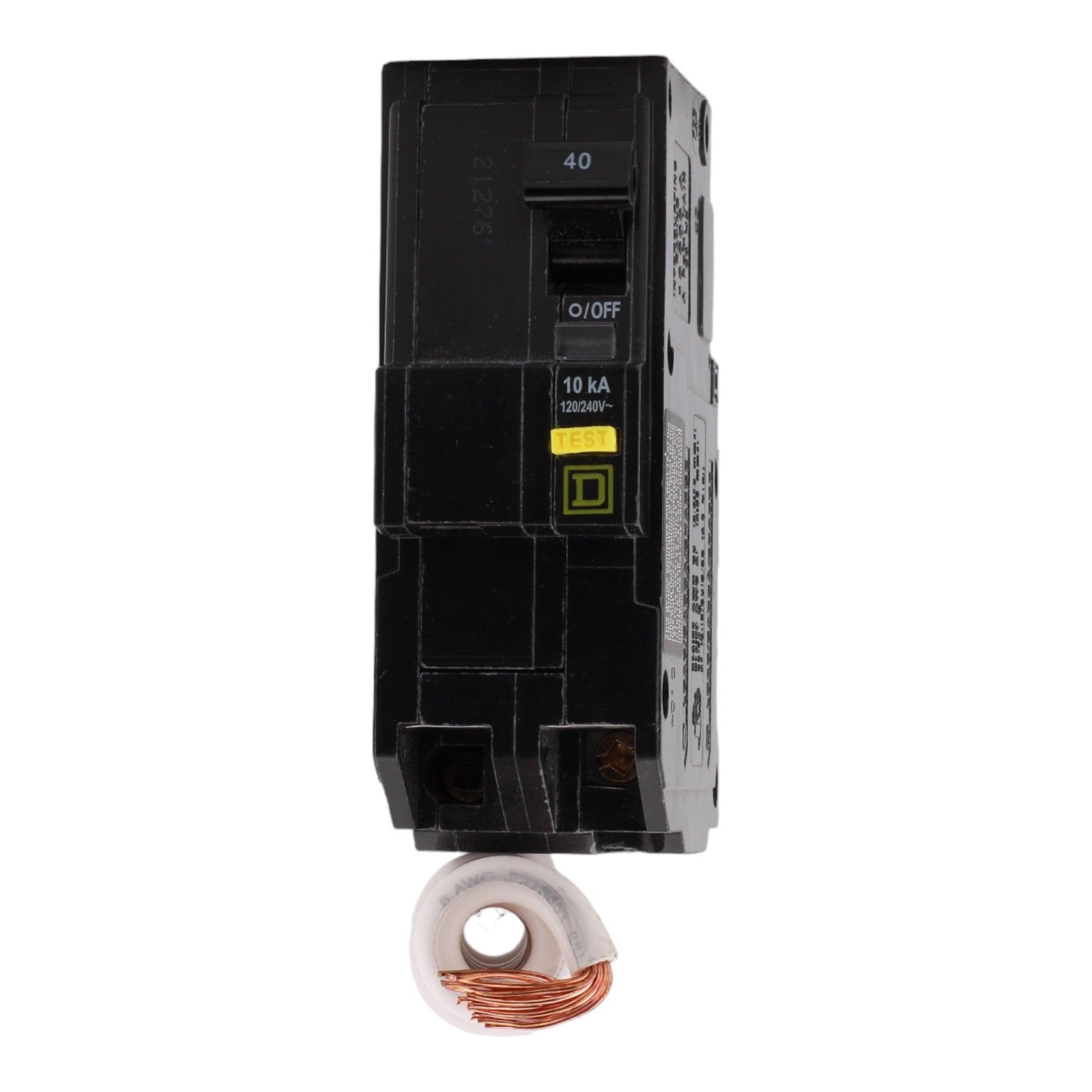 NEW Square D QO240GFI 40 Amp 2 Pole 240V GFCI Ground Fault Circuit Breaker