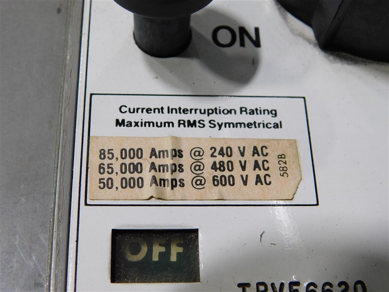 USED GE TPVF6620 PowerBreak Circuit Breaker 2000A 600V Handle Damage See Pics