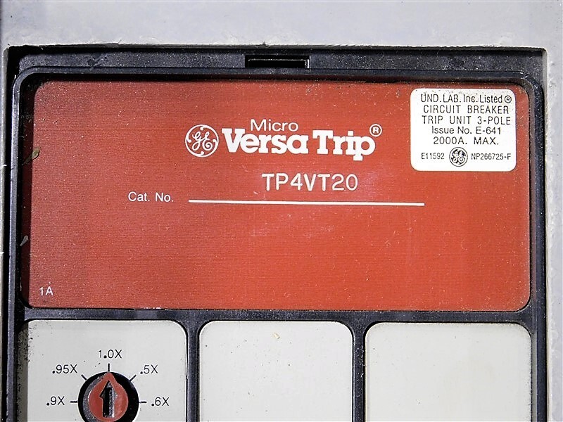 USED GE TPVF6620 PowerBreak Circuit Breaker 2000A 600V Handle Damage See Pics