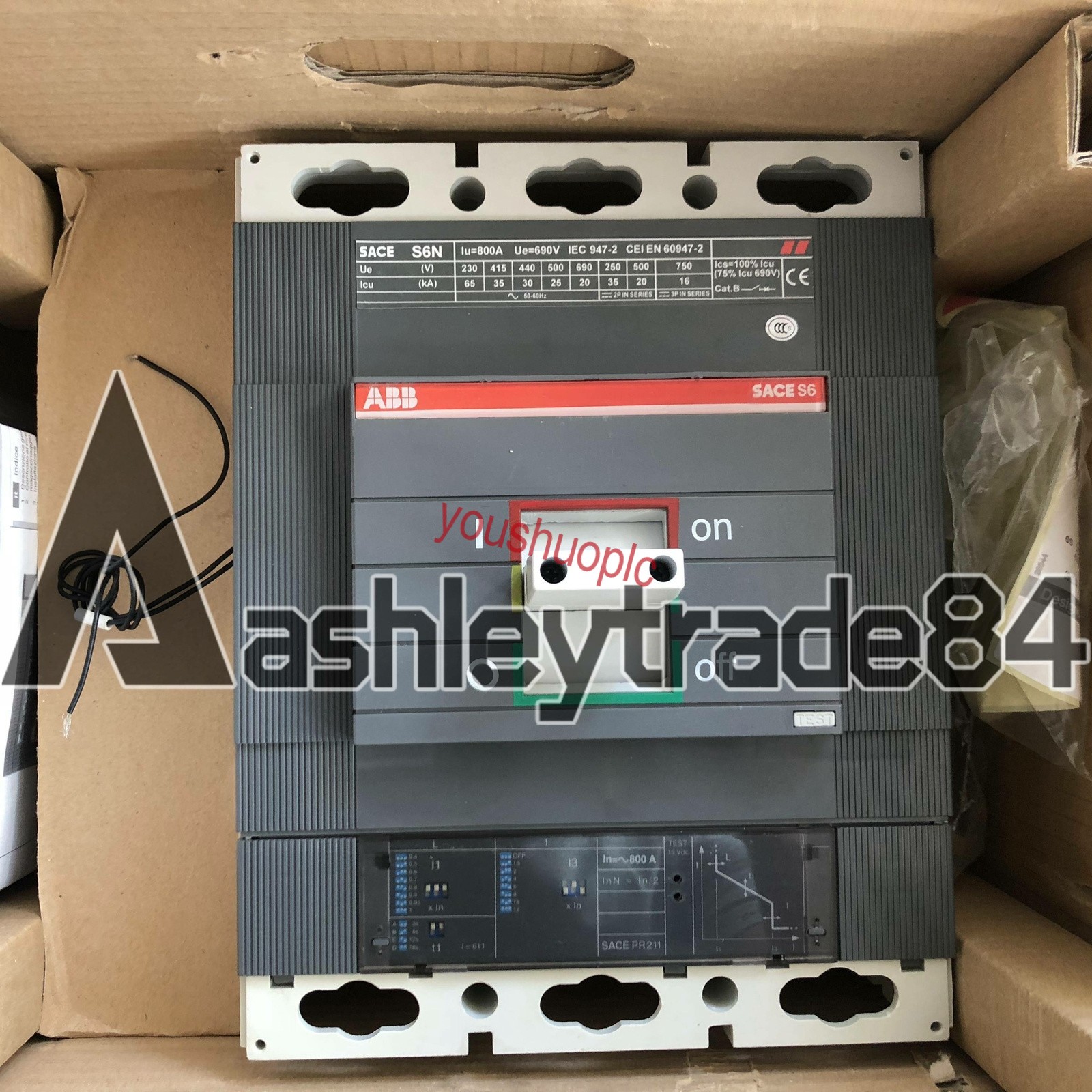 ONE New ABB circuit breaker S6N800 3P 800A