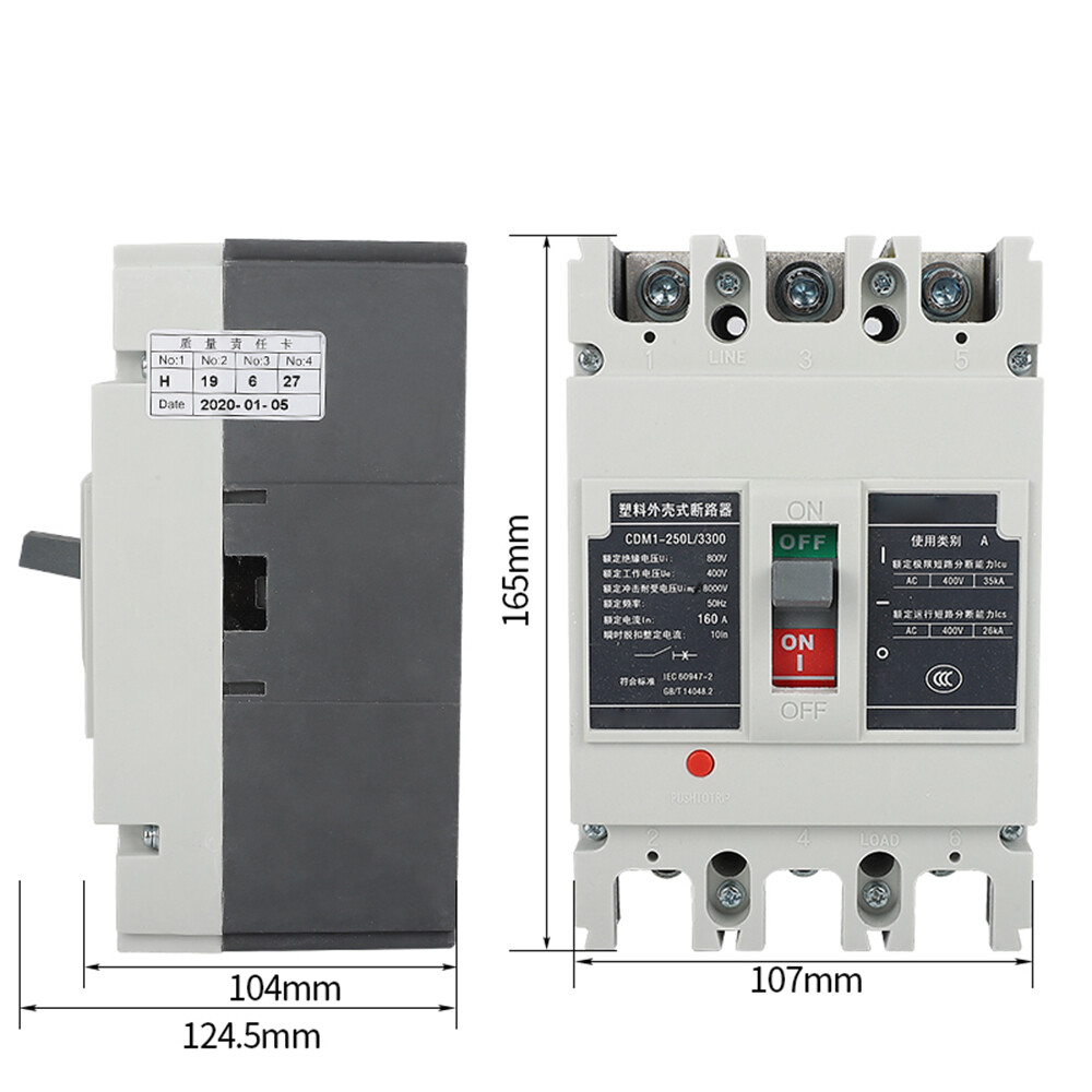 200A/125A/160A/225A 400V For DELIXI CDM1-225L 3P Circuit Breaker