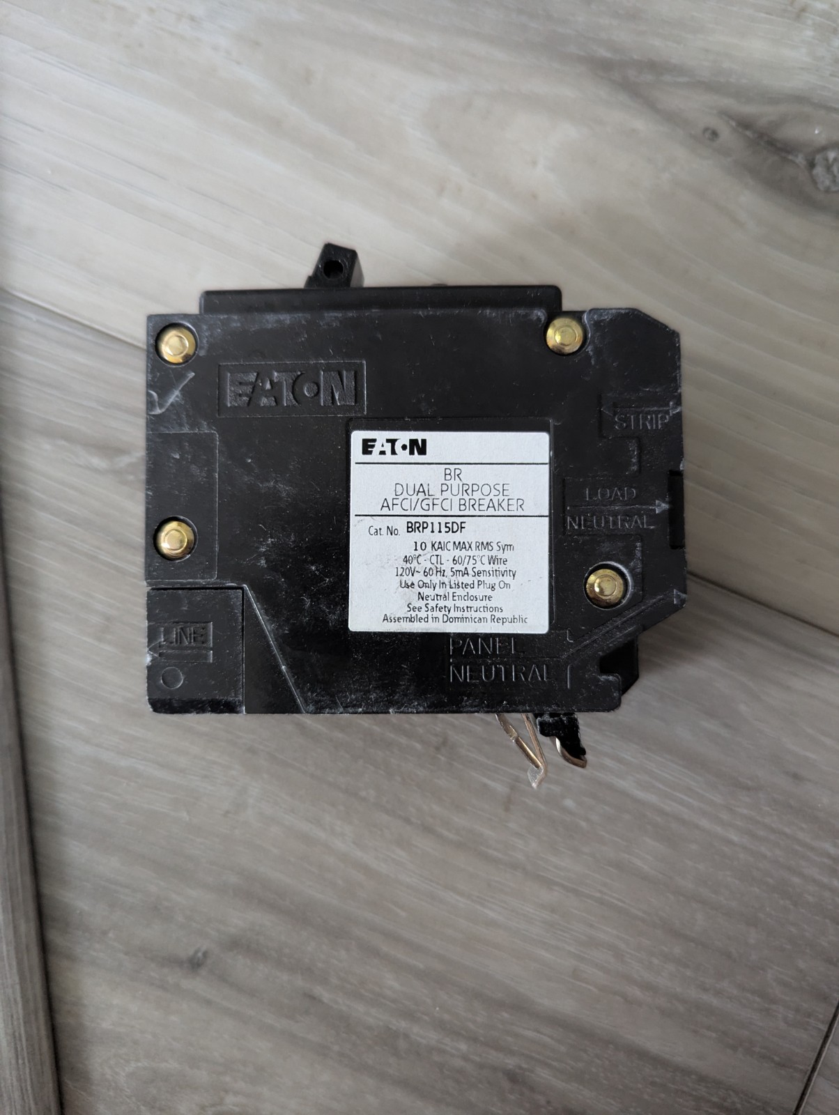 Eaton BRP115AF 120/240V 15A Single Phase Circuit Breaker