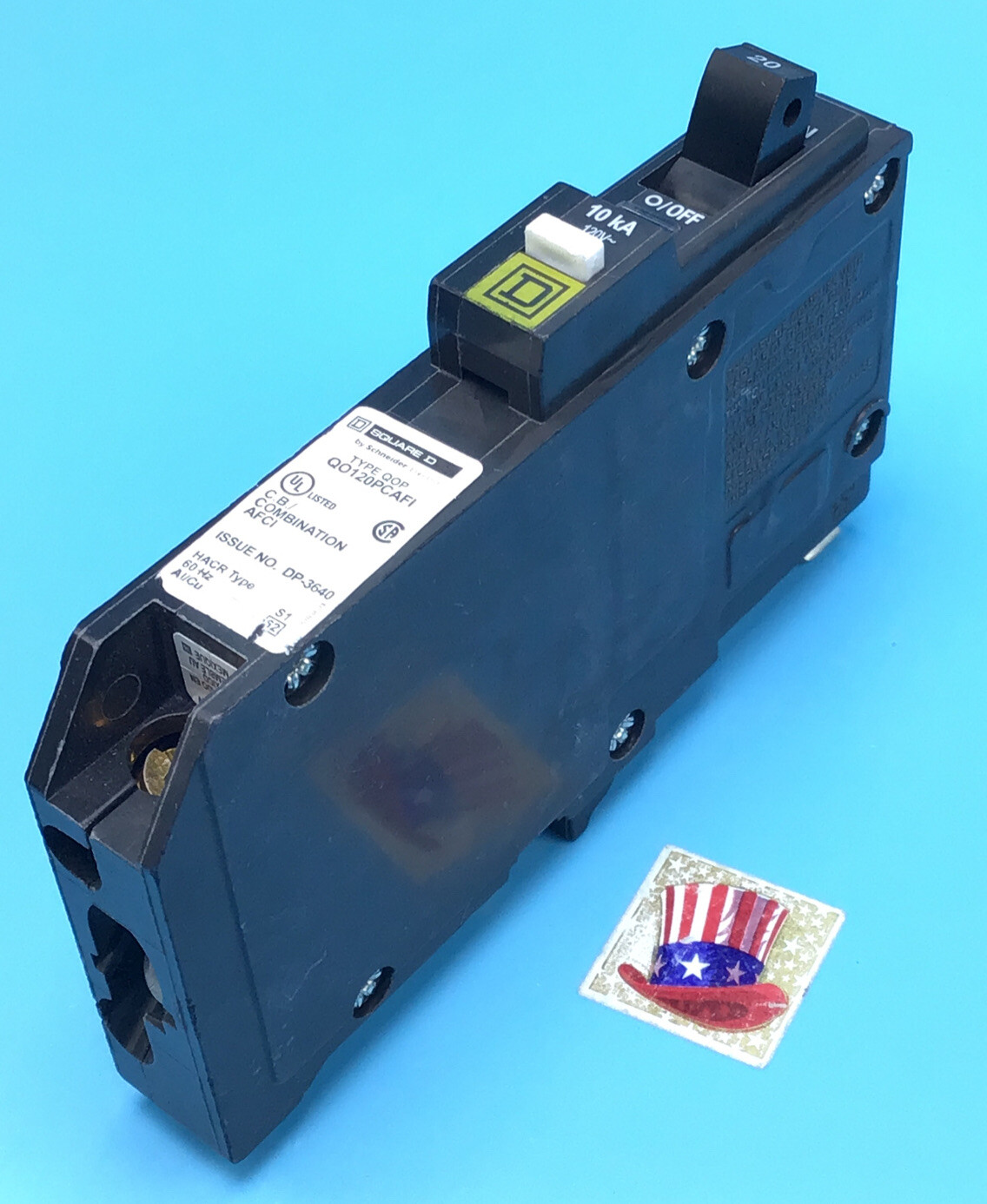 New Circuit Breaker Square D QO120PCAFI 20 Amp 1 Pole Plug On Neutral CAFCI