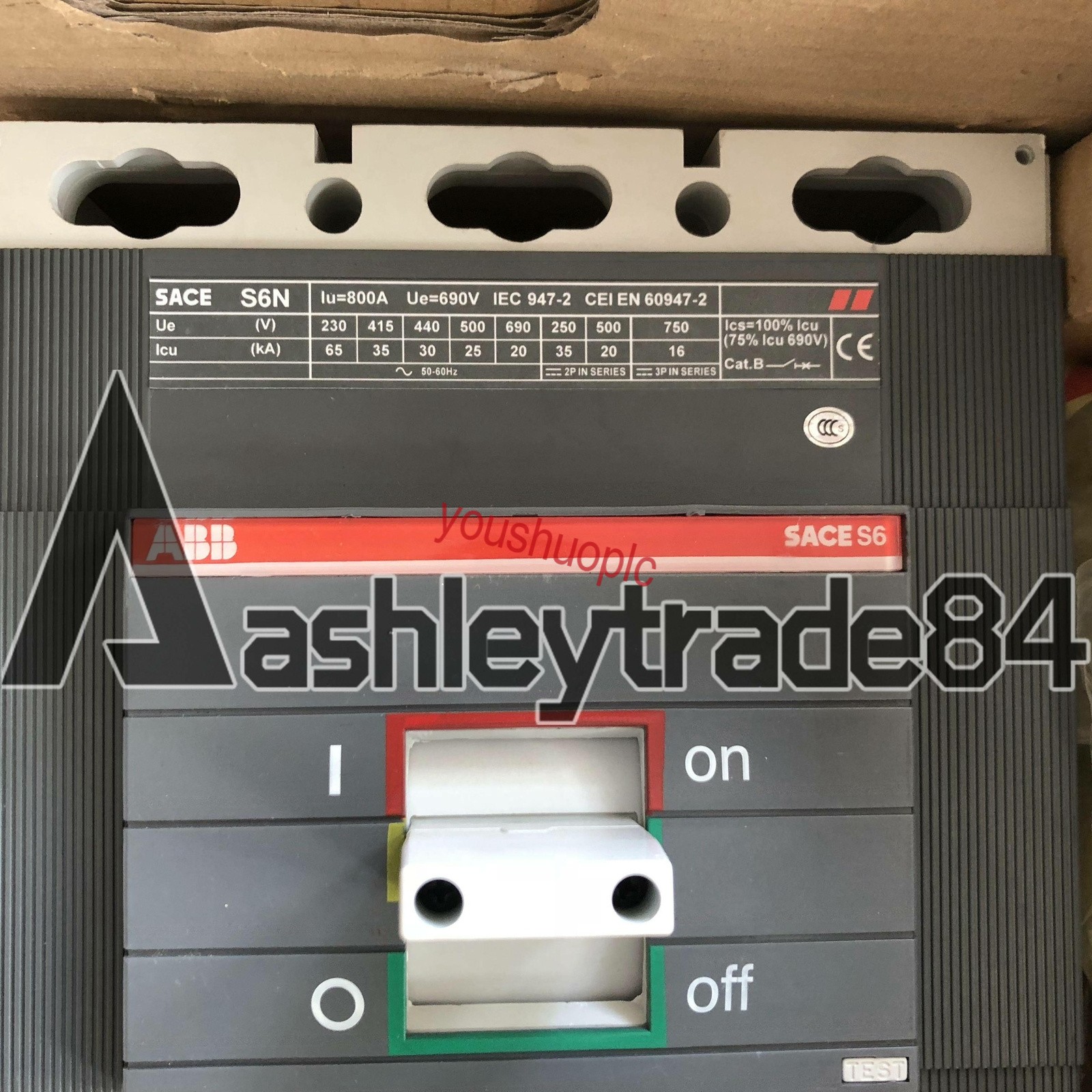 ONE New ABB circuit breaker S6N800 3P 800A