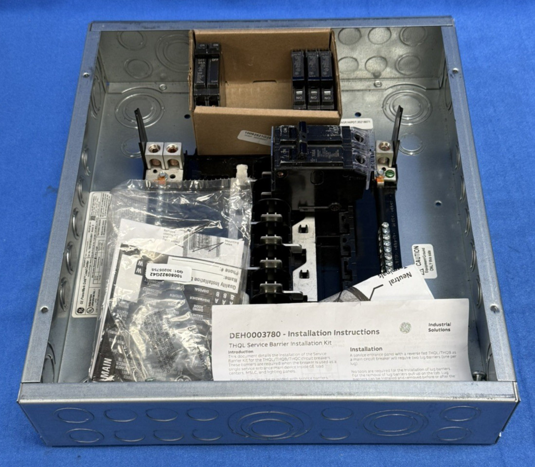 GE TM1210CCUBK1 100A 12-Space 22-Circuit Load Center Kit NEW – OPEN BOX