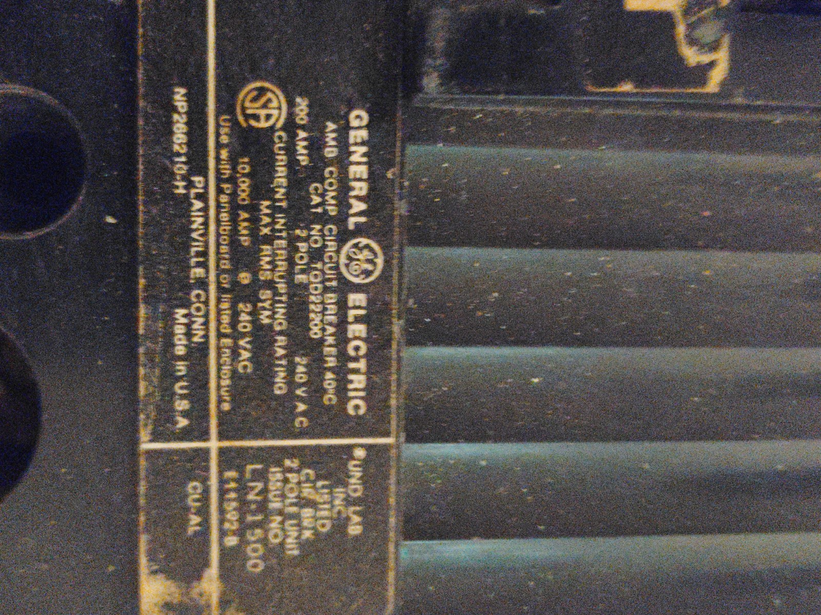 GE TDQ22200 200 Amp 2 Pole Circuit Breaker