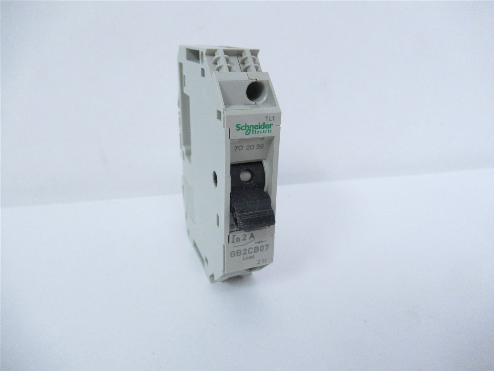 242784 New-No Box; Schneider GB2 CB07 Circcuit Breaker 2 Amp 1 Pole 277/415VAC