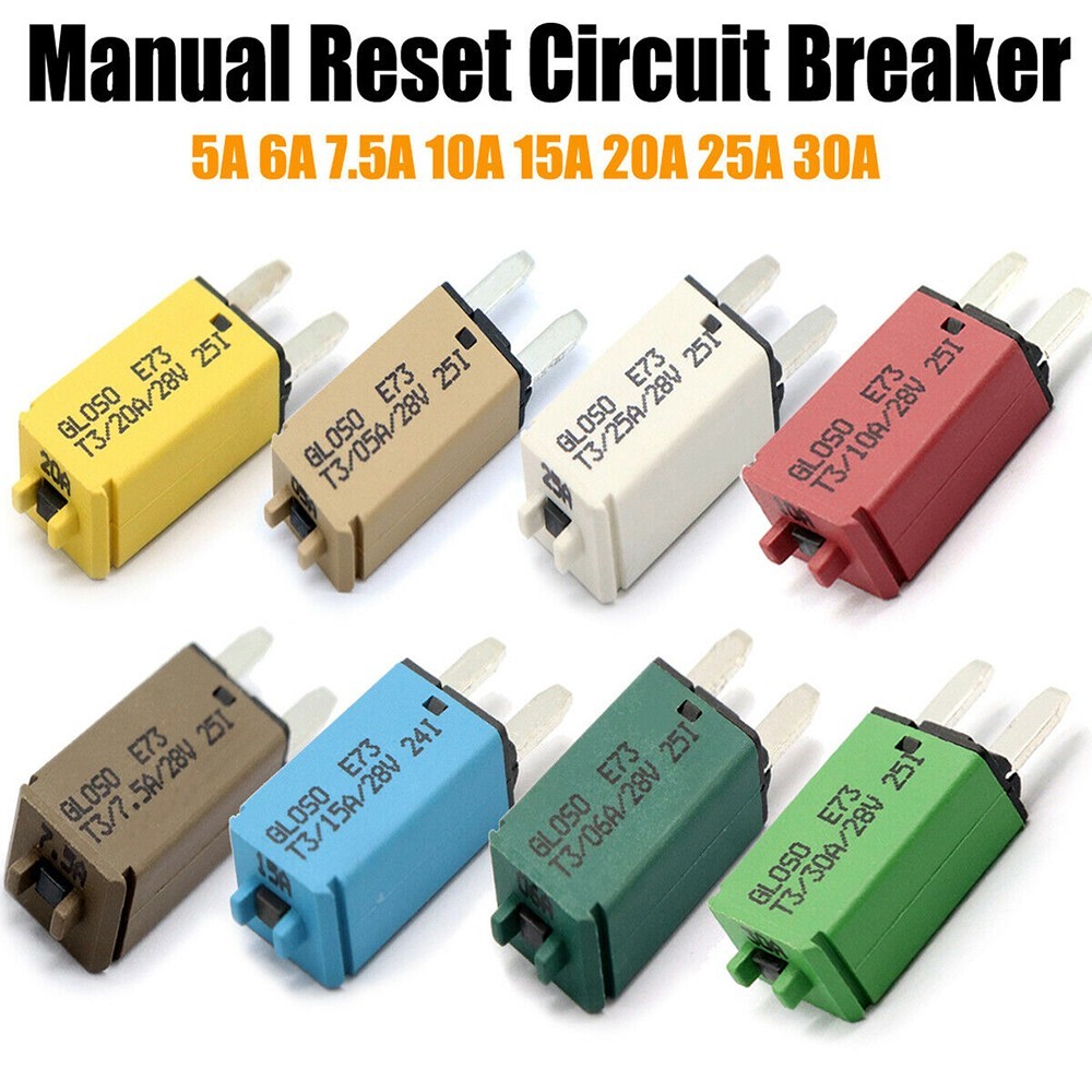 Resettable Blade Breaker Blade 1 Pc Blade Fuse Boat Resettable 12-24V/DC 5A-30A