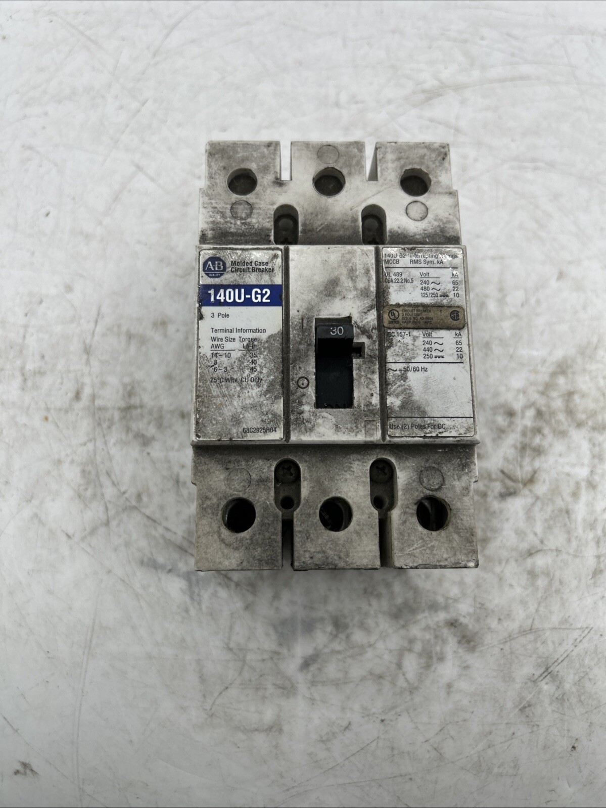 Allen Bradley 140U-G2 Circuit Breaker See Pics 30 Days Warranty