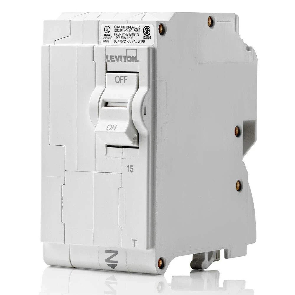 LEVITON LB215-T 15A 2-Pole Plug-On Standard Circuit Breaker Thermal Magnetic