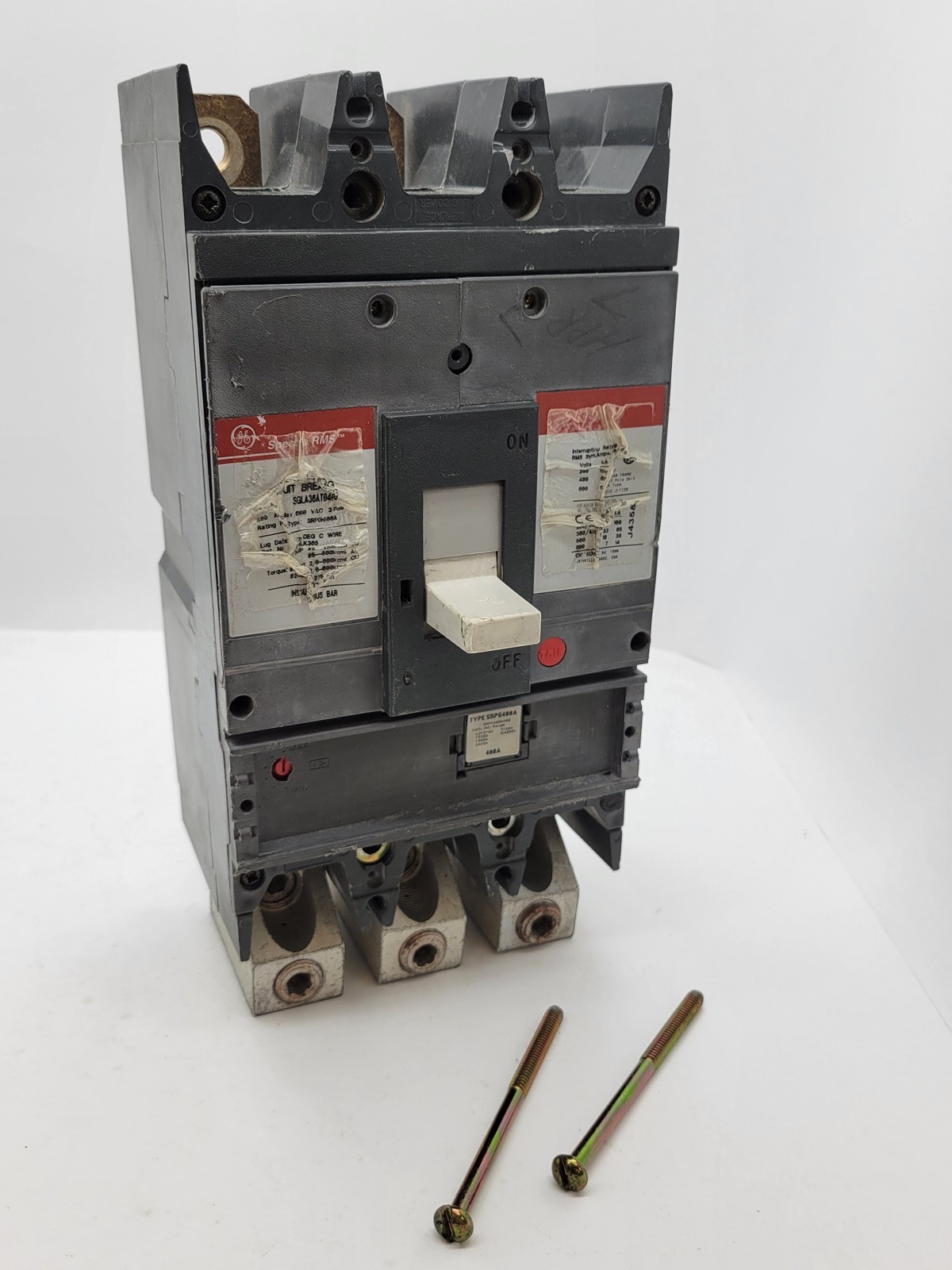General Electric SGLA36AT0400 Bolt-On Circuit Breaker 400A 3P 600V 3PH 400A Trip