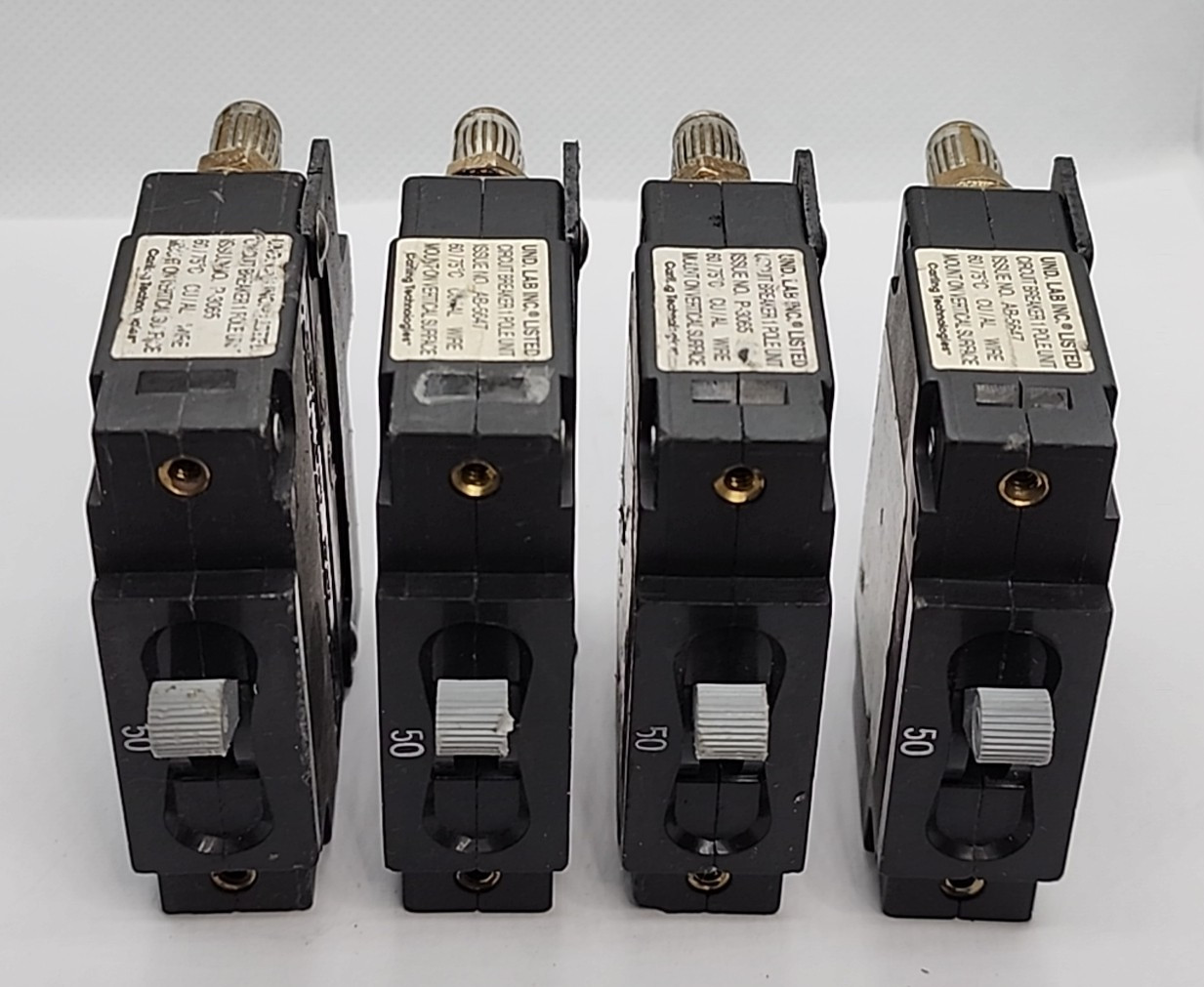 4x CARLING CTI-X0-12-003-A71-MJ 50A 80V BULLET STYLE CIRCUIT BREAKER[MG5-4