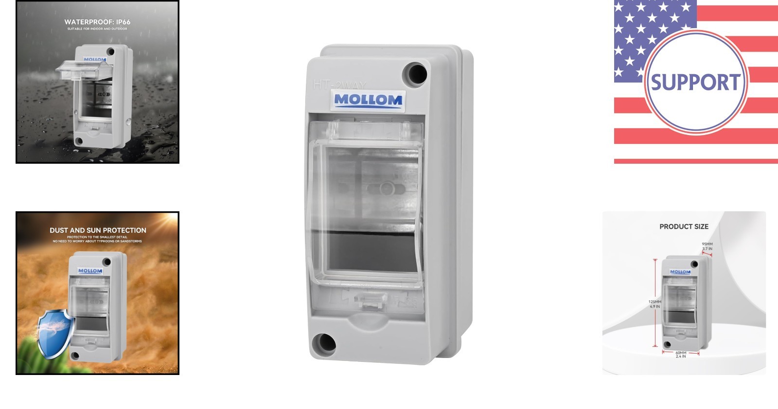 Durable 2 Circuit MCB Protection Box – Ideal for Indoor & Outdoor Applications