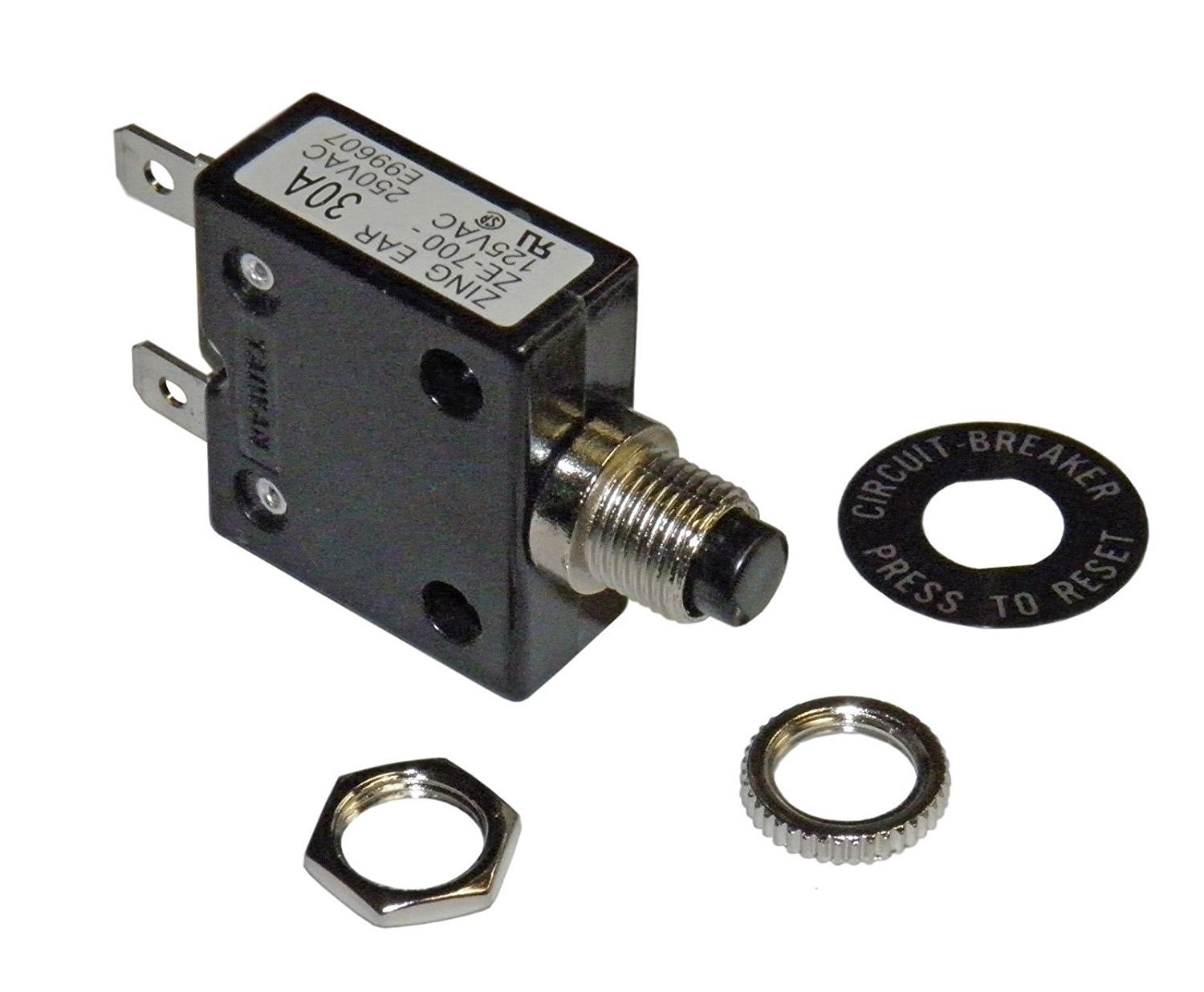 Philmore B7030 30A Push Button Circuit Breaker 32V DC / 250V AC