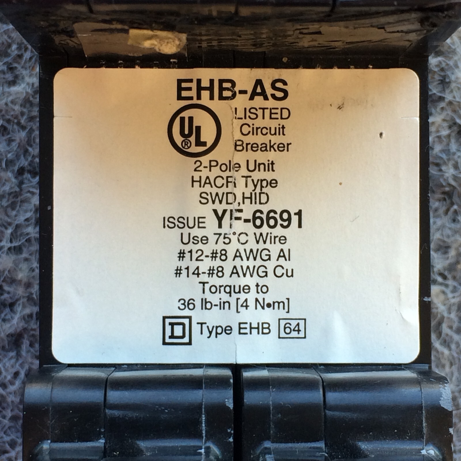 SQUARE D EHB24020AS, 20 Amp 480V, Remotely Operated Circuit Breaker – WARRANTY