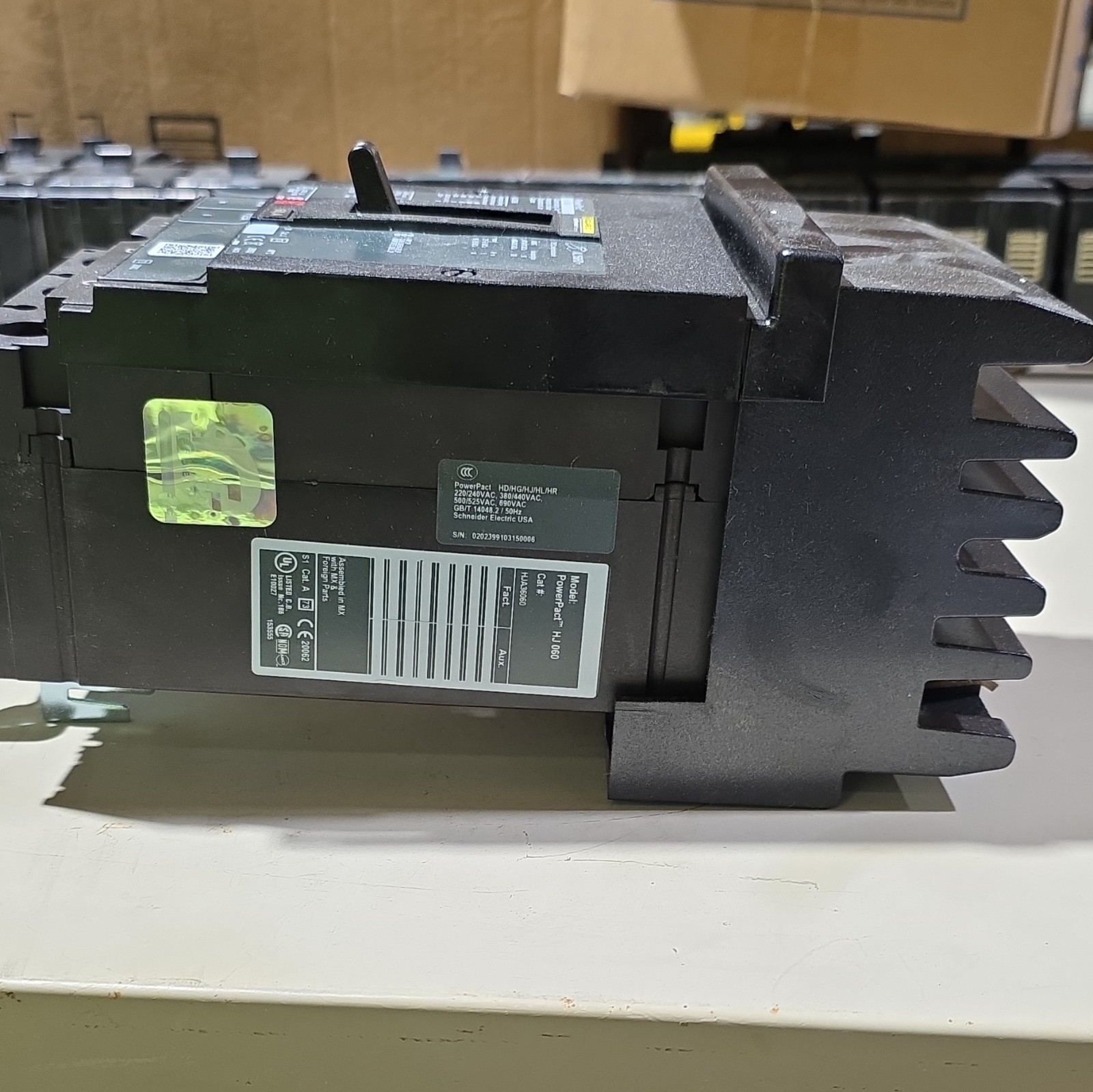Square D by Schneider Electric PowerPact HJ060 60A 600V 3-Pole Circuit Breaker