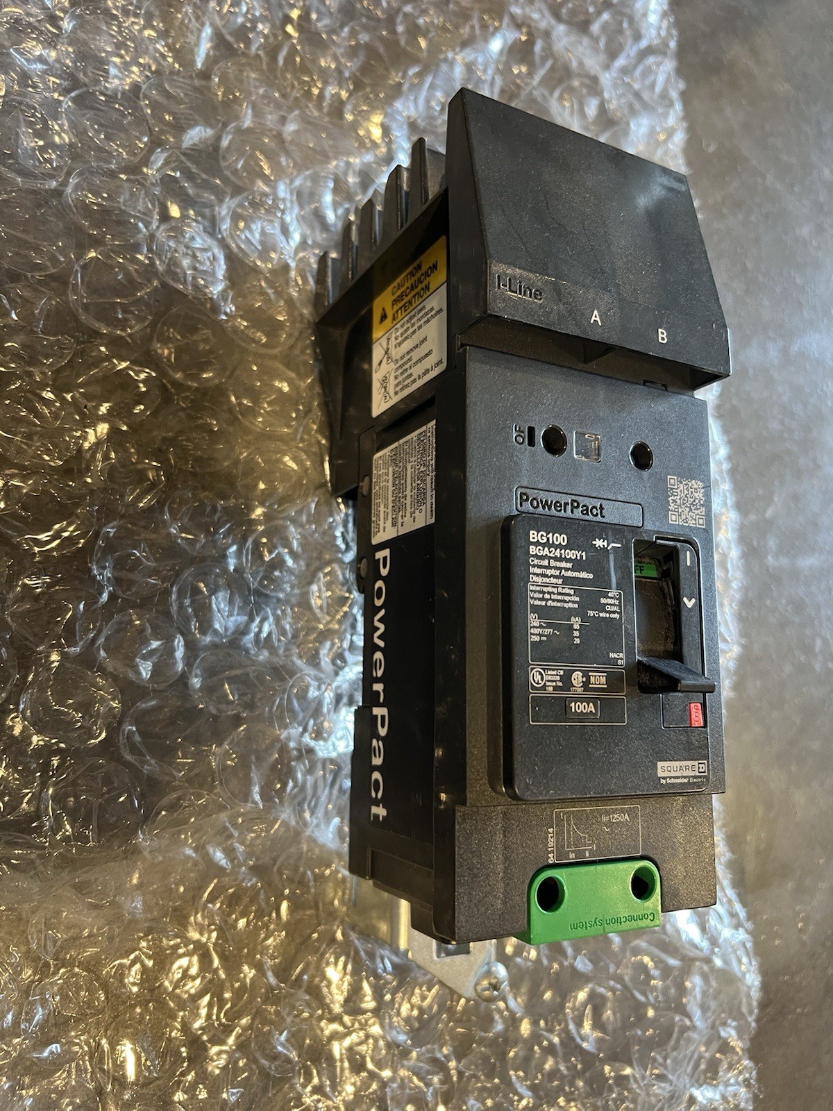 Square D – PowerPacT B, 100A, 2 pole, 480Y/277VAC, 35kA, I-Line **BRAND NEW**