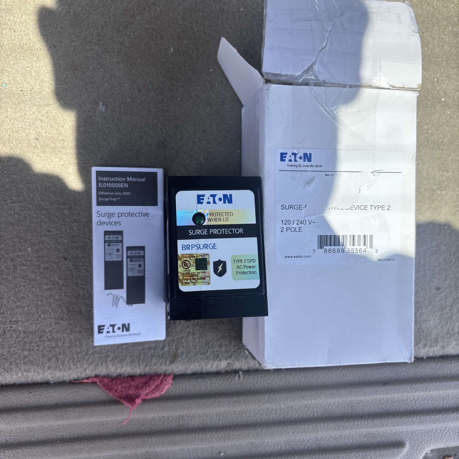 NEW EATON BRPSURGE Surge Protection Device Type 2 120/240 V 2 Pole – New in Box