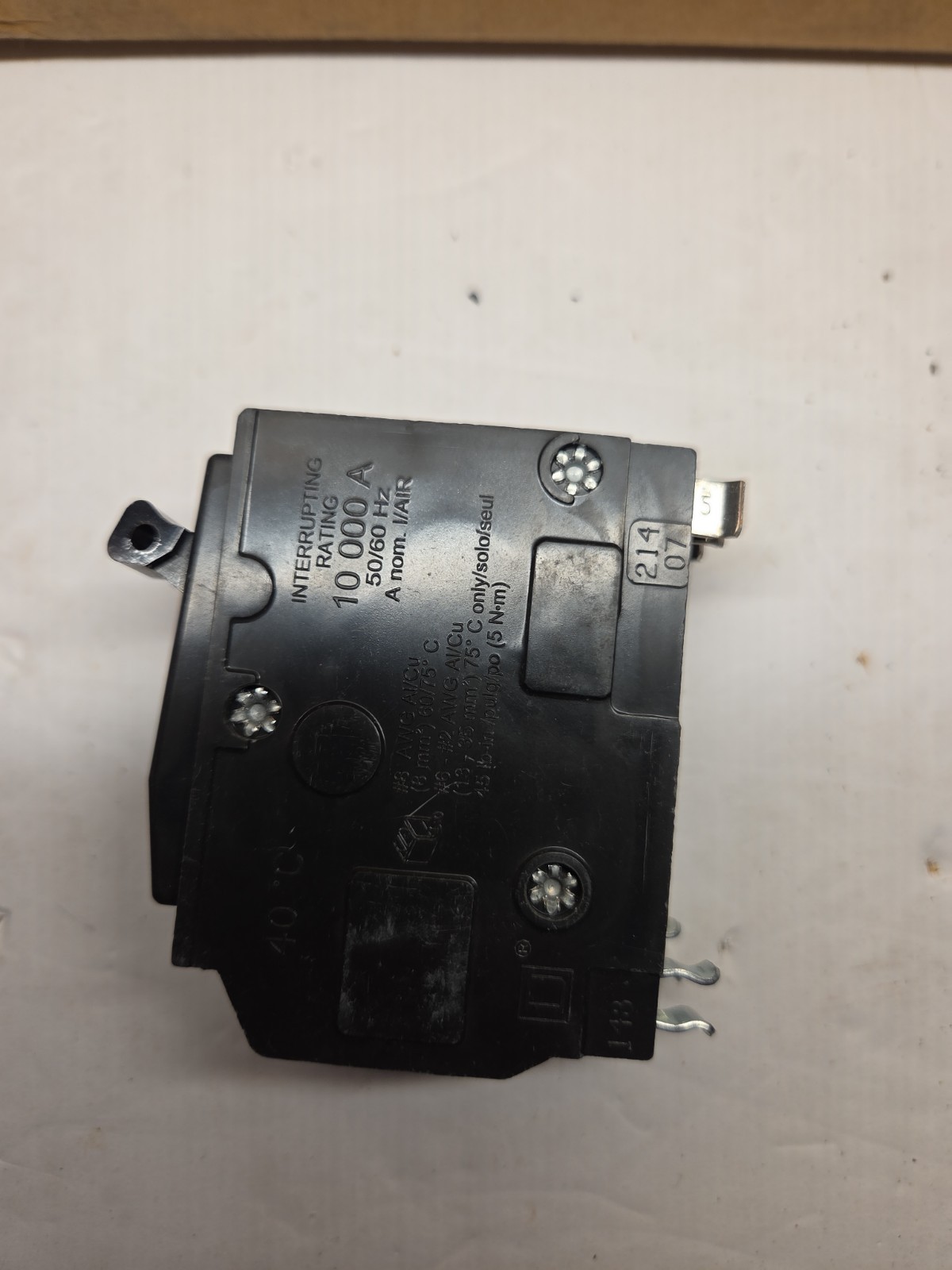 Square D QO240 40 A Miniature Circuit Breaker