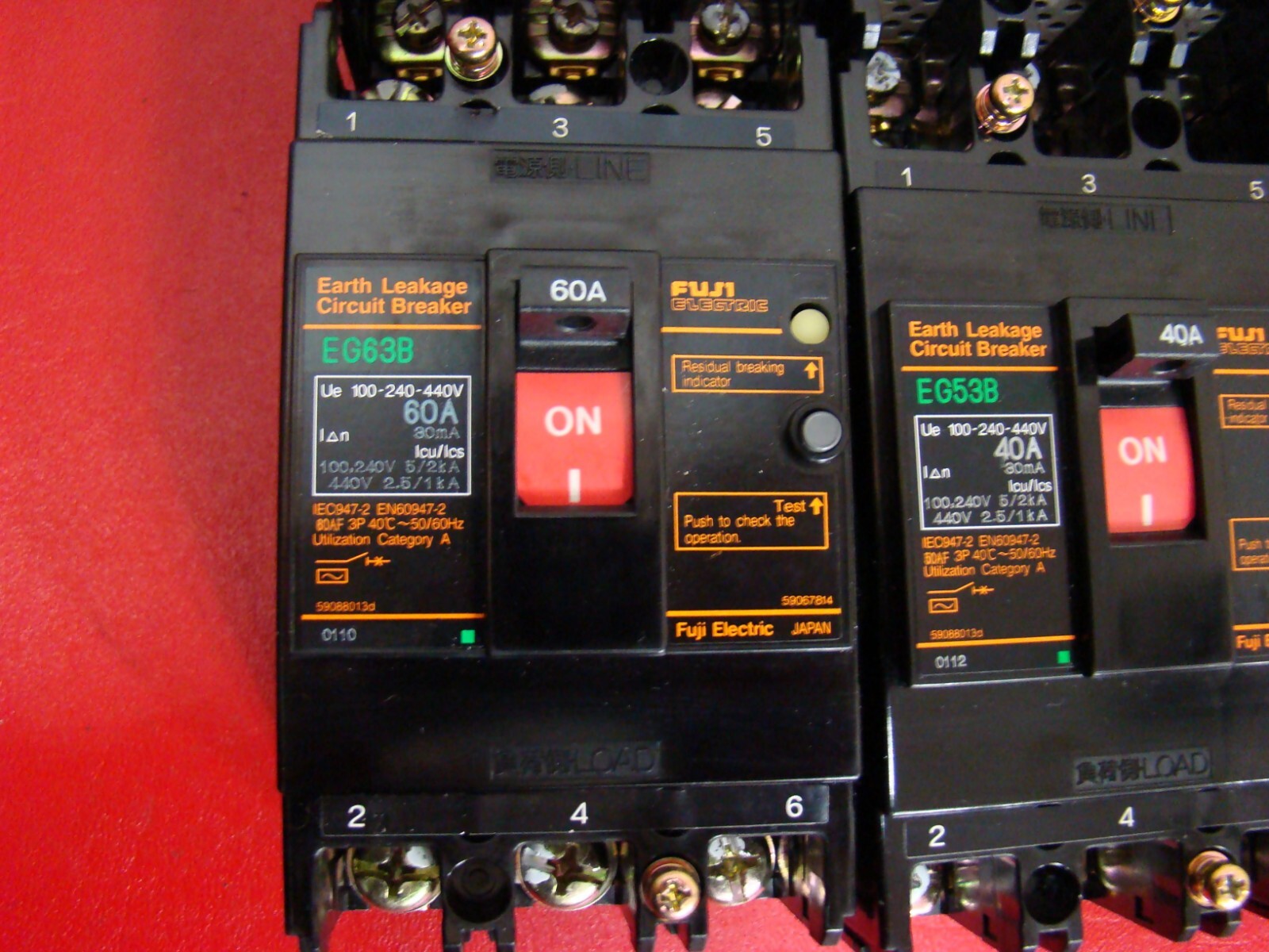 FUJI EG53B 3 Pole (5A) (10A) (15A) (20A) (30A) (40A) 50A Leakage Circuit breaker