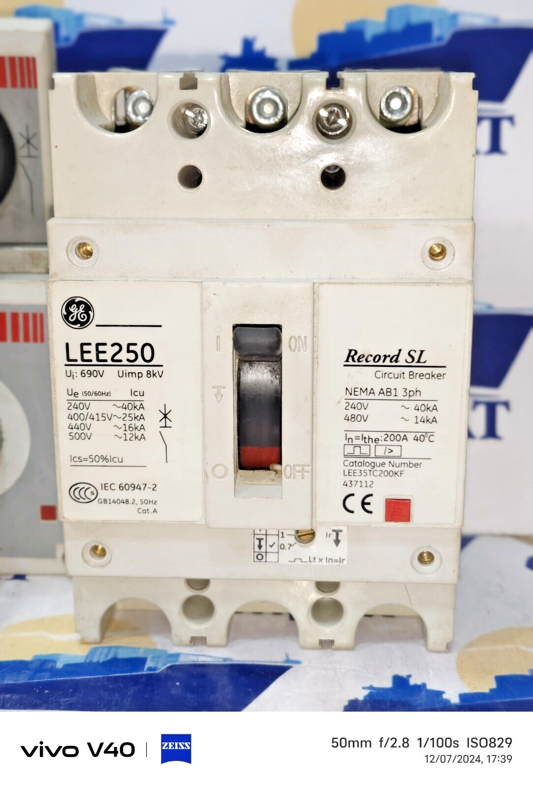 GE LEE250 Record SL LEE35T5F200KF Circuit Breaker WITH LOTTETY HANDLE TESTED OK